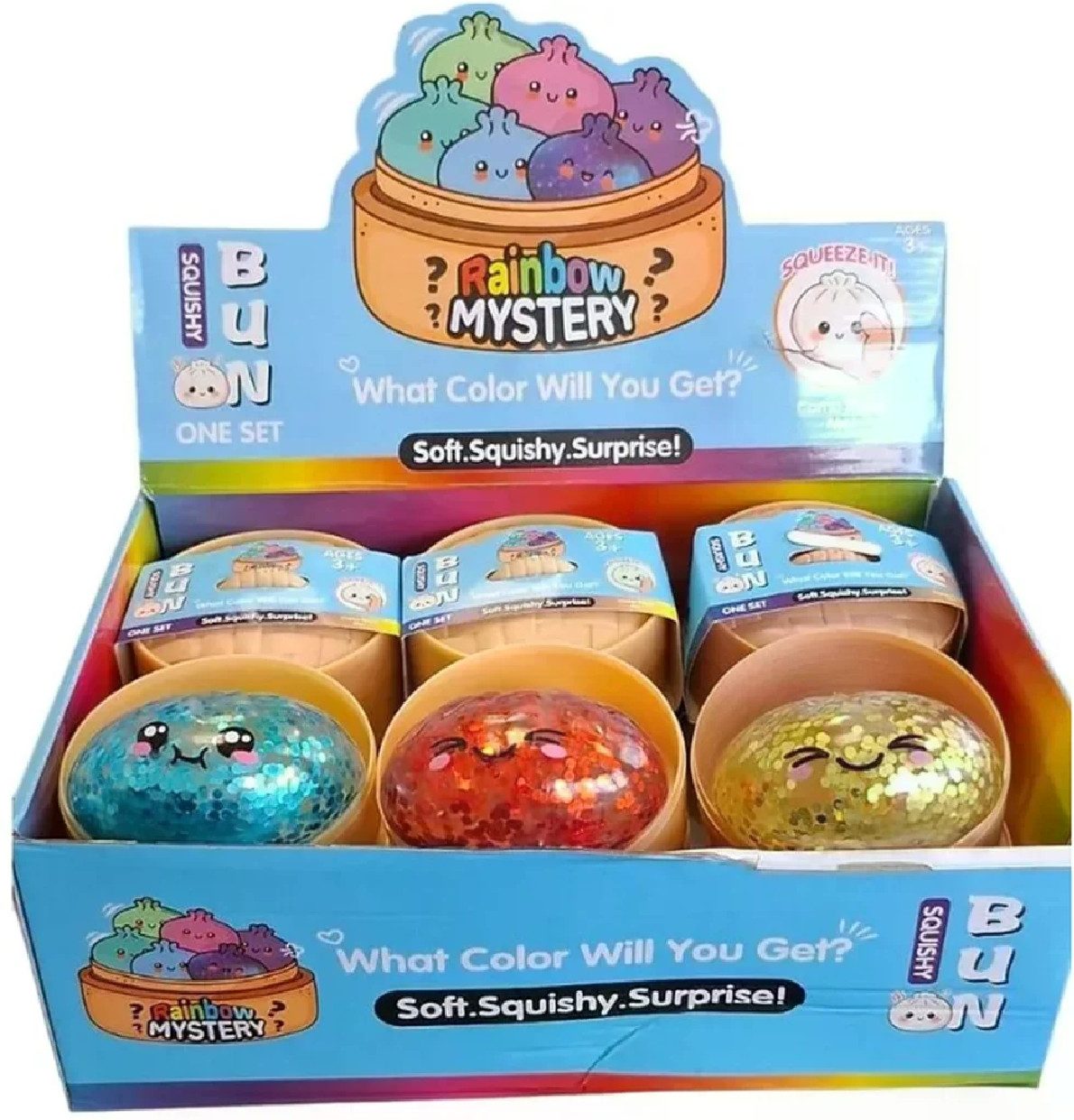 ak tronic Anti-Stress-Ball Squeezy Glitter Dumplings 8,5cm