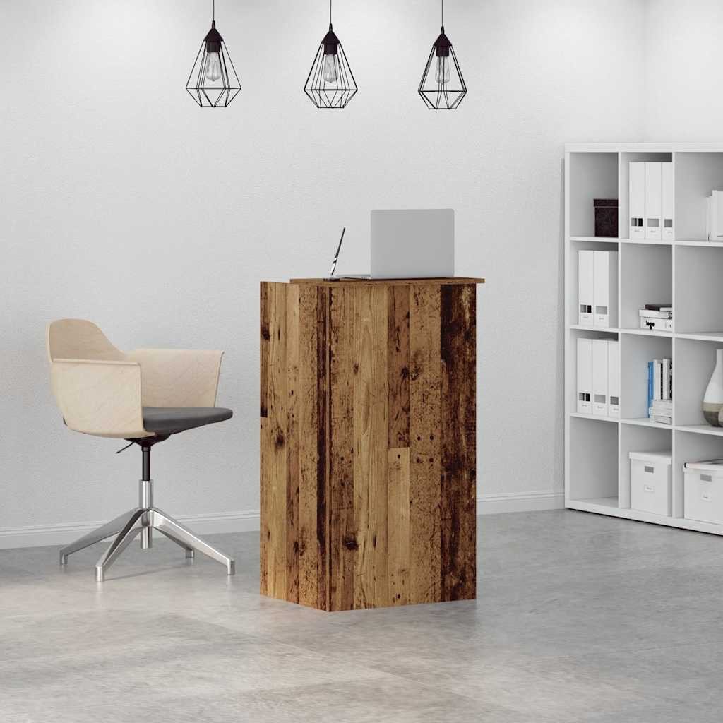 vidaXL Schreibtisch Empfangstheke Altholz-Optik 55x50x103,5 cm Holzwerkstoff