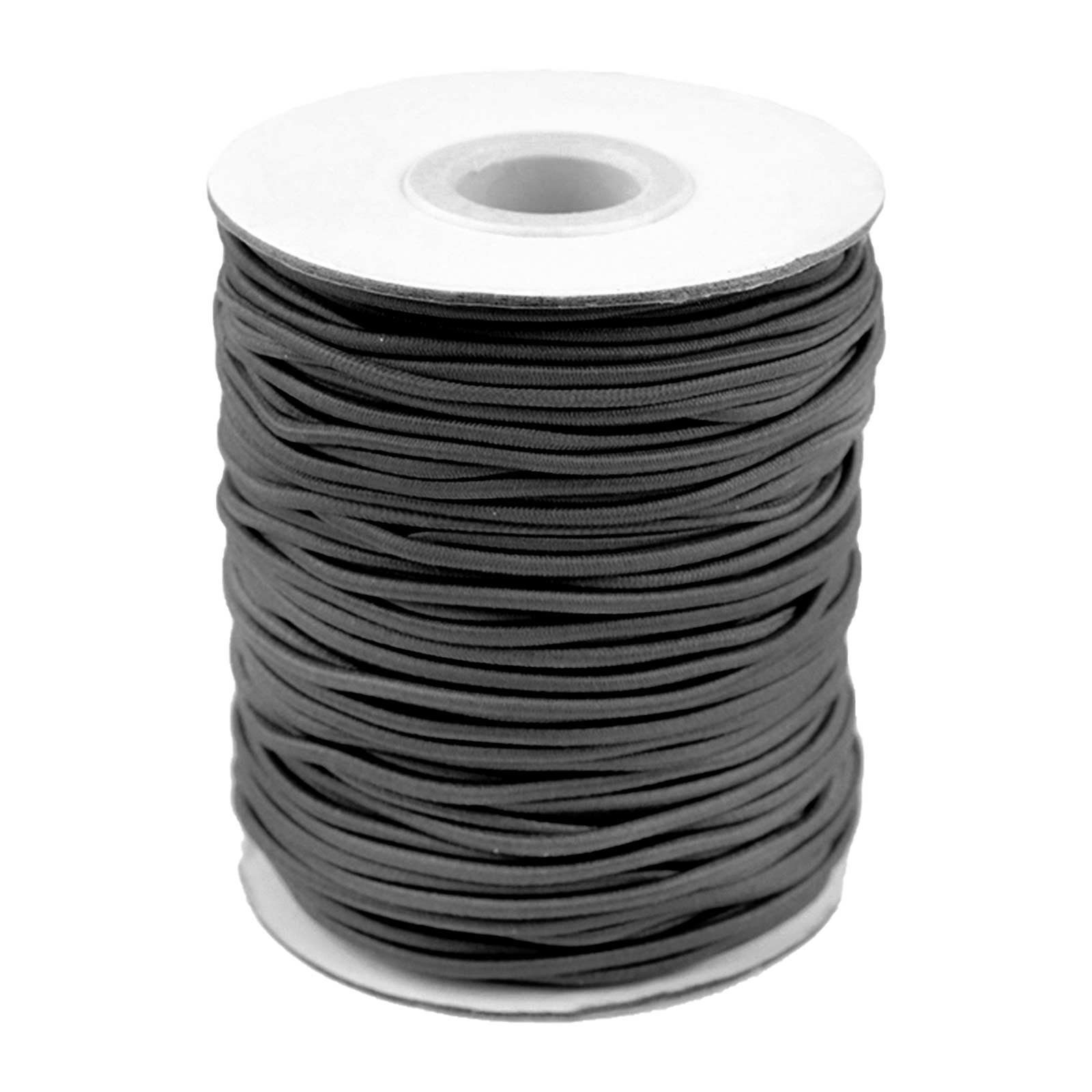 maDDma Gummiband 50m extra starke Gummikordel 2mm, verschiedene Farben, grau