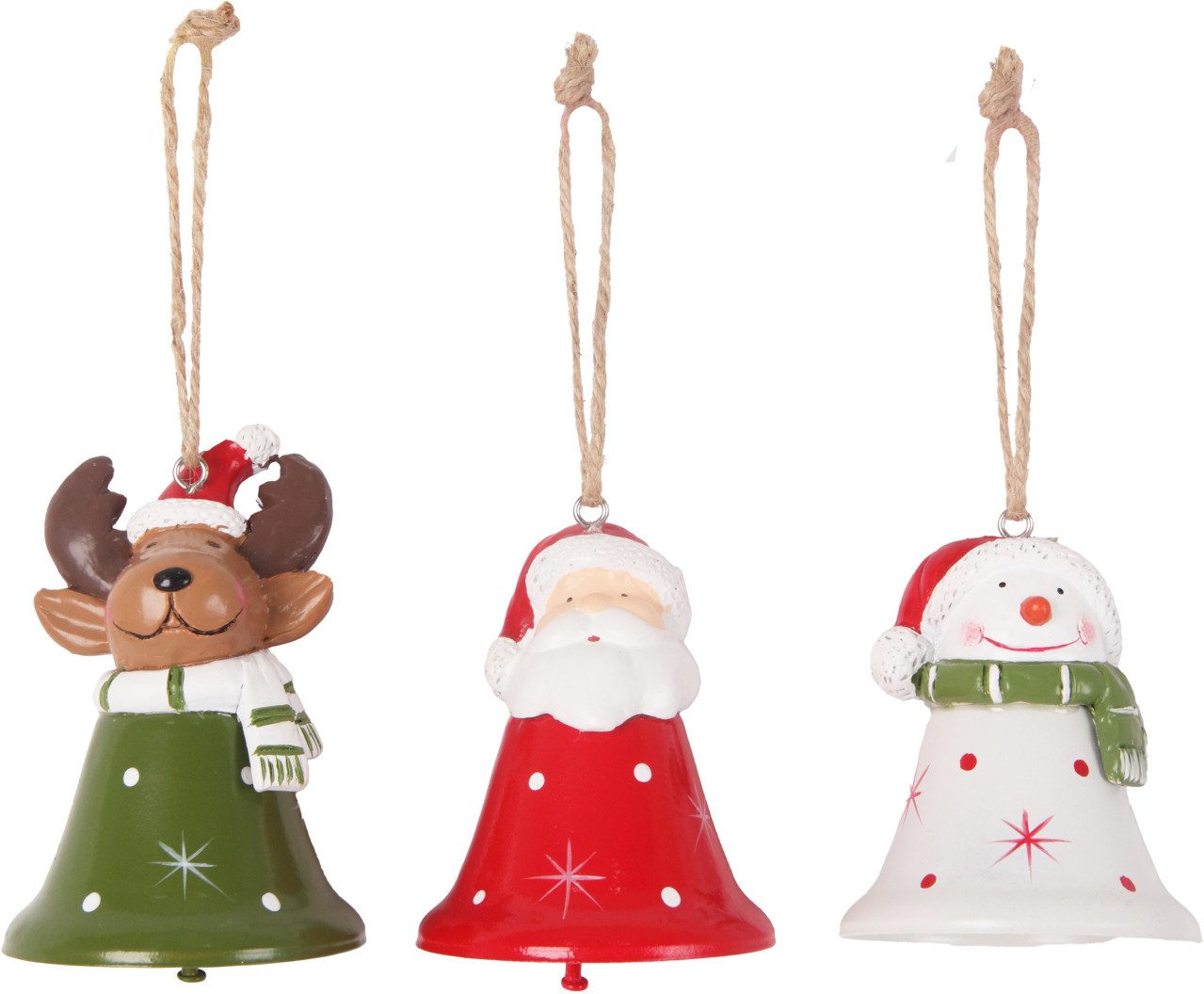 Trend Line Dekohänger Dekohänger Glöckchen Weihnachten Polyresin Ø 7 x 8