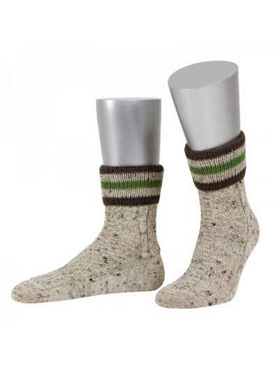 Almbock Традиційні шкарпетки Kniestrumpf Bert (1-Paar) handverarbeitet (beige meliert)