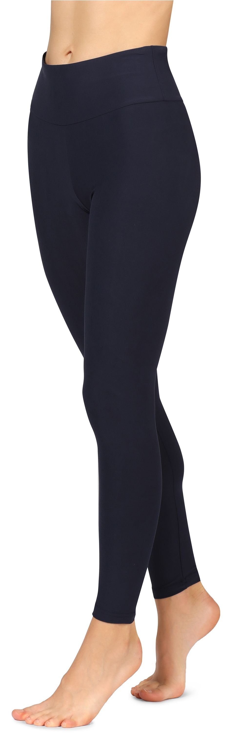 MS10-303 Merry Marineblau Style (1-tlg) Leggings Bund Lange elastischer Damen Leggings