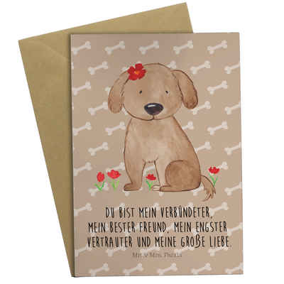 Mr. & Mrs. Panda Grußkarte Hund Dame - Hundeglück - Geschenk, Klappkarte, Geburtstagskarte, Kart, Matte Innenseite