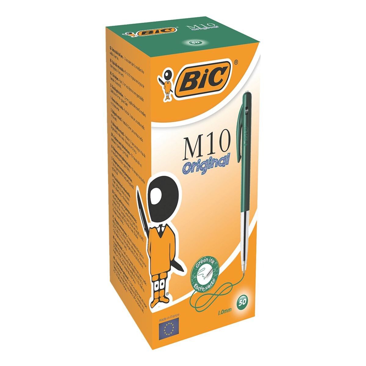 BIC Kugelschreiber M10, (1-tlg), mit transparentem Schaft
