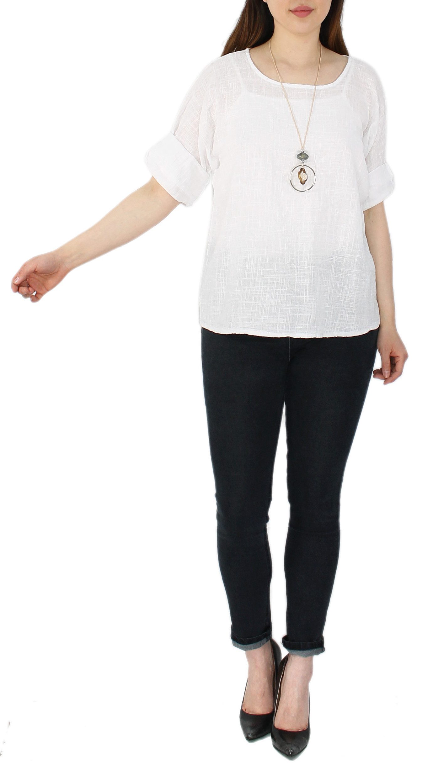 dy_mode Rundhalsshirt Luftiges Damen Sommer Shirt günstig online kaufen