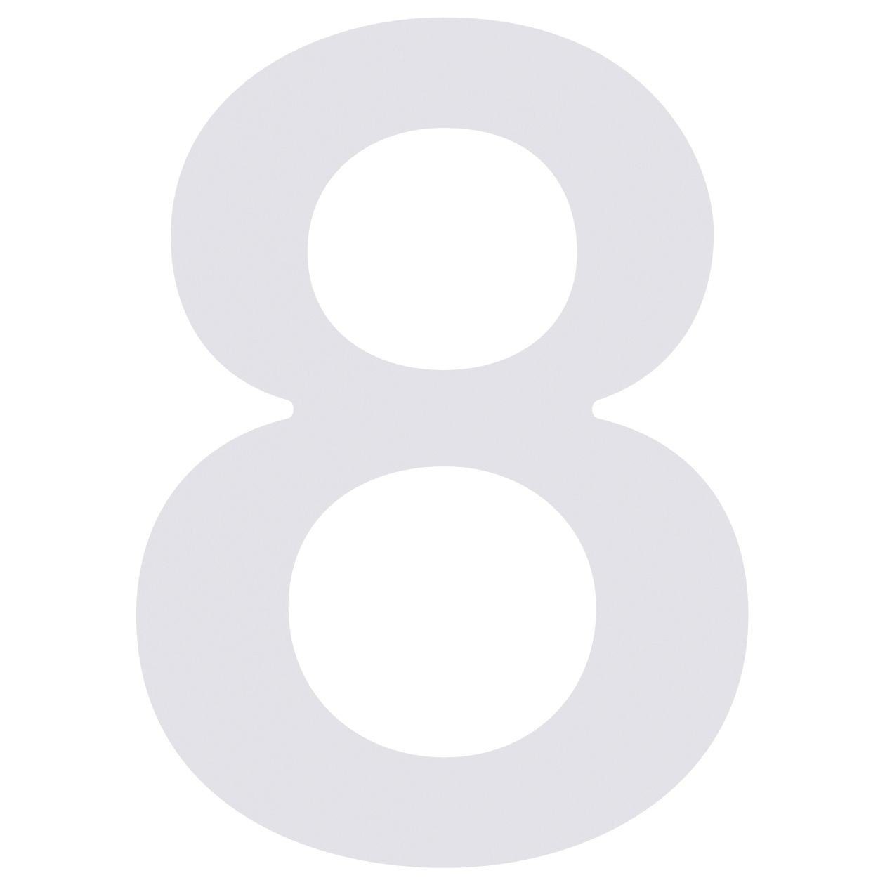 Weiß ''8'' Briefkasten Bravios Hausnummer