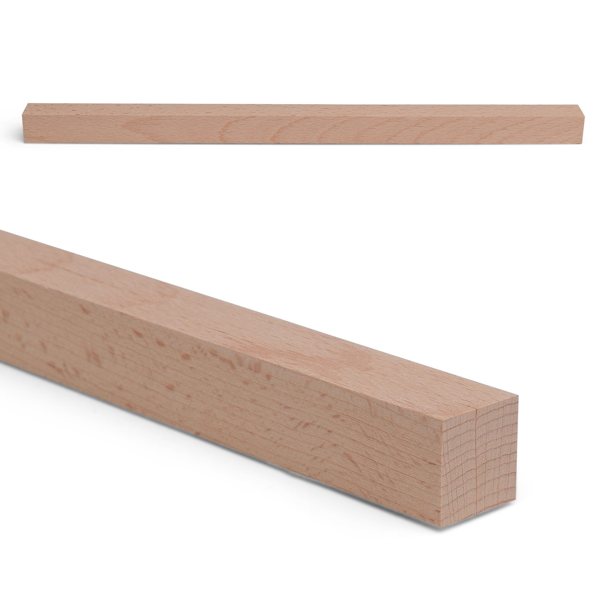 Woodsellers Kantholz Holzleiste - Buche gehobelt - 20 x 20 x 350 mm, (1-tlg), Woodsellers - Massivholzleiste - Buche gehobelt - 20x20x350-1000mm