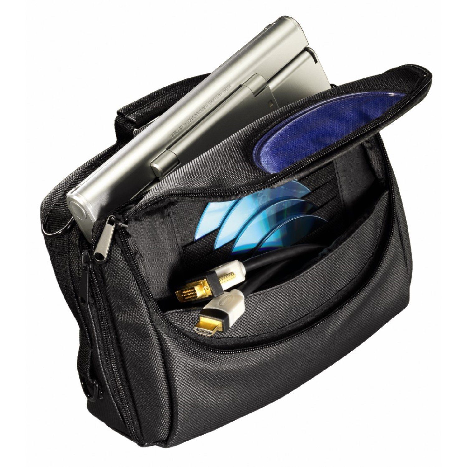 Hama DVD-Player-Tasche Tasche Hülle tragbarer CD DVD-Player, Mit Auto Kfz-Halterung für PKW Kopfstütze, Rückbank-Entertainment