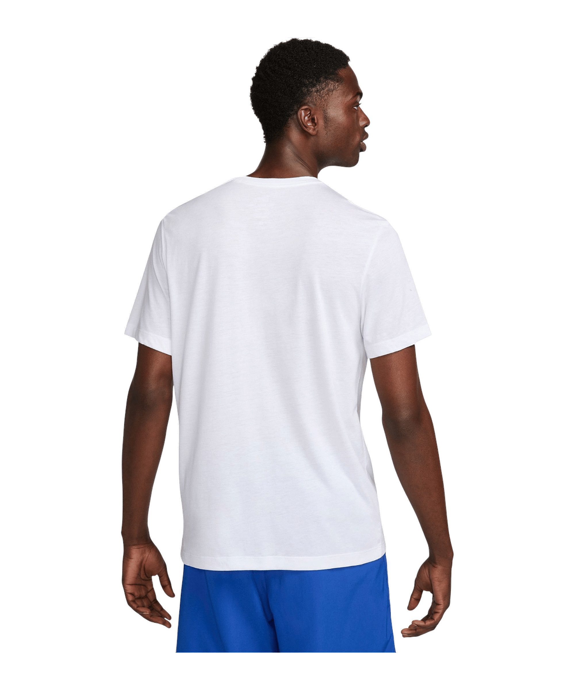 Nike T-Shirt Nike Performance Dri-Fit Fitness T-Shirt Weiß Baumwolle