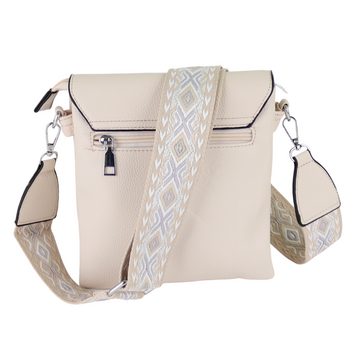 MIRROSI Umhängetasche Damen Crossbody Bag, Klein 20x22x3cm (gemusterten& verstellbaren Schulterriemen, 1 Tasche & 2 Gurte), Kleine Tasche, Schultertasche für jeden Anlass
