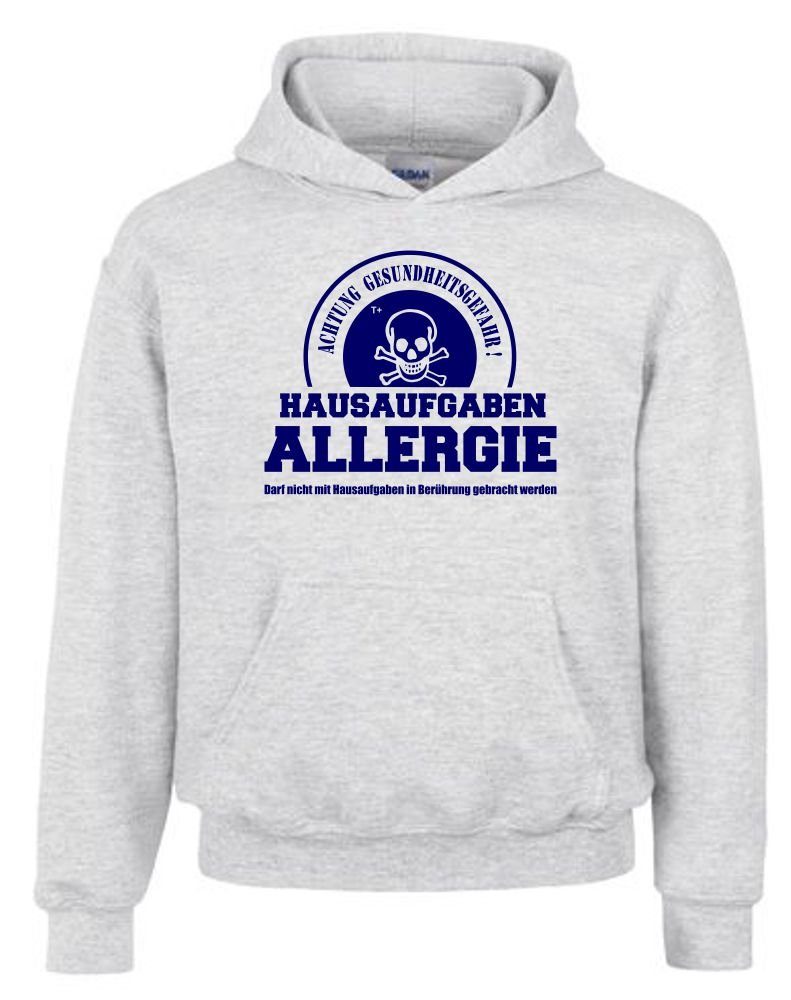 coole-fun-t-shirts Hoodie Hausaufgabenallergie Hoodie Sweatshirt mit günstig online kaufen