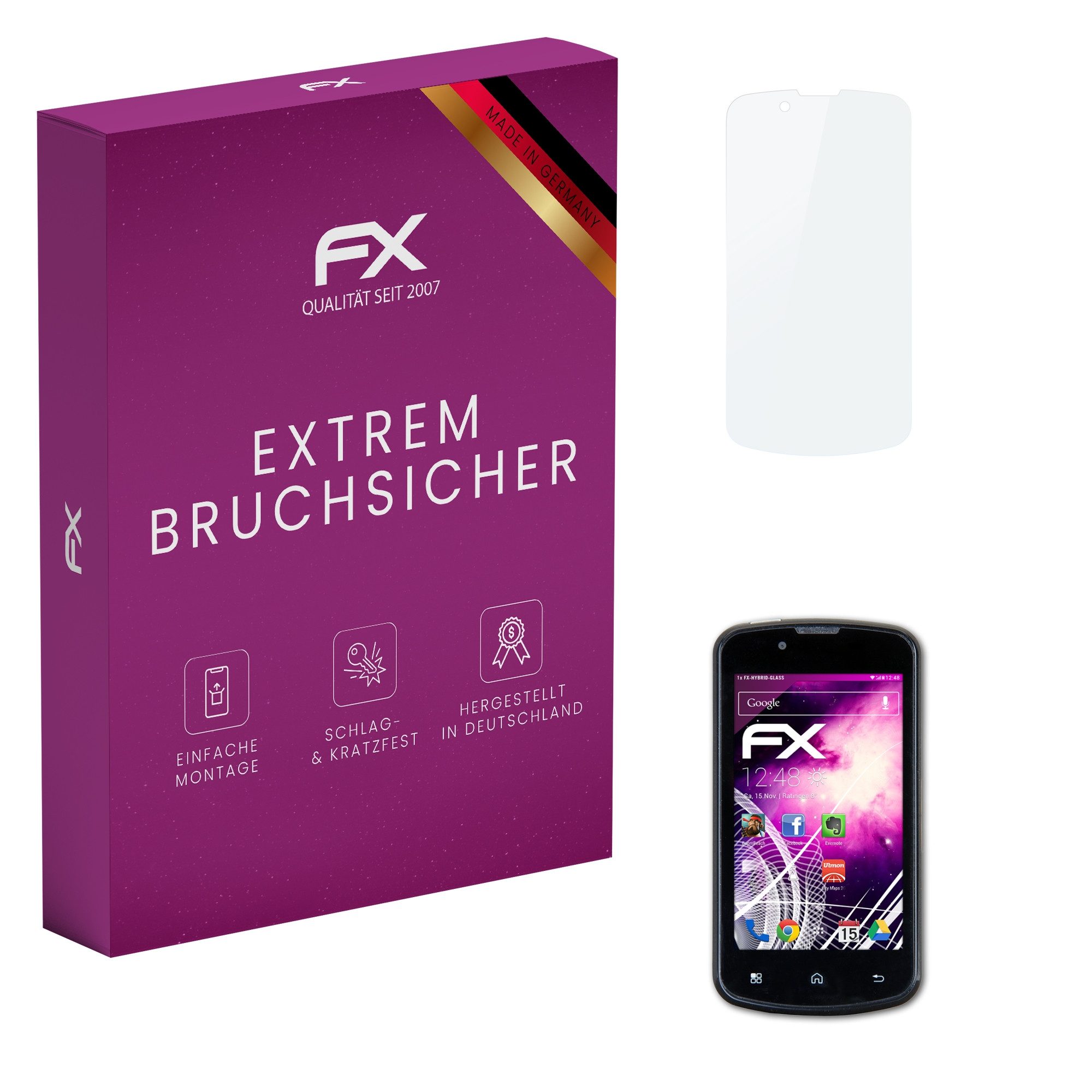 Schutzfolie Panzerglasfolie für Amplicom PowerTel M9000