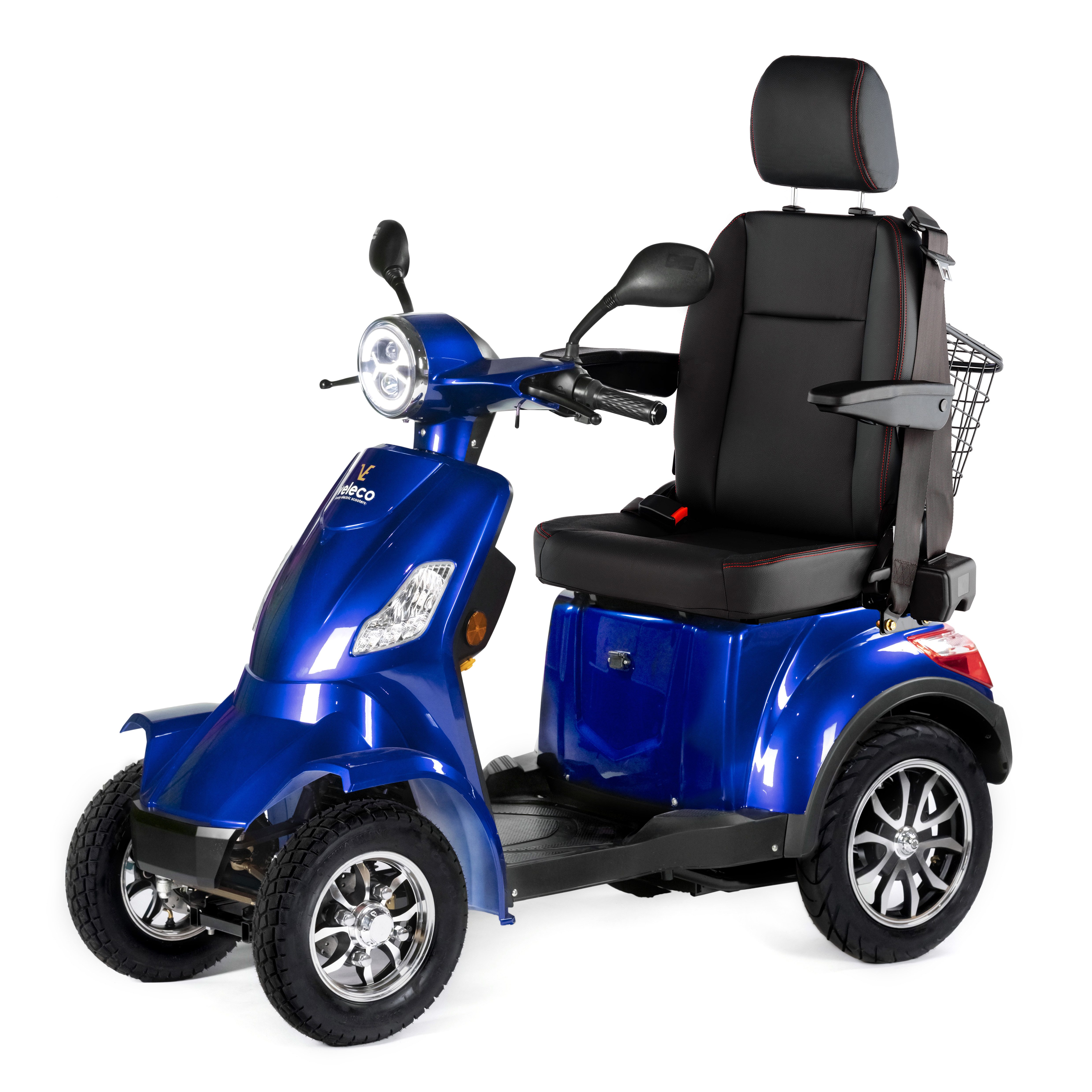 Veleco Elektromobil Faster mit Kapitänssitz - Hohe Rückenlehne - 4-Rad Seniorenmobil, 1000,00 W, 12,00 km/h, Kapitänssitz mit hoher Rückenlehne