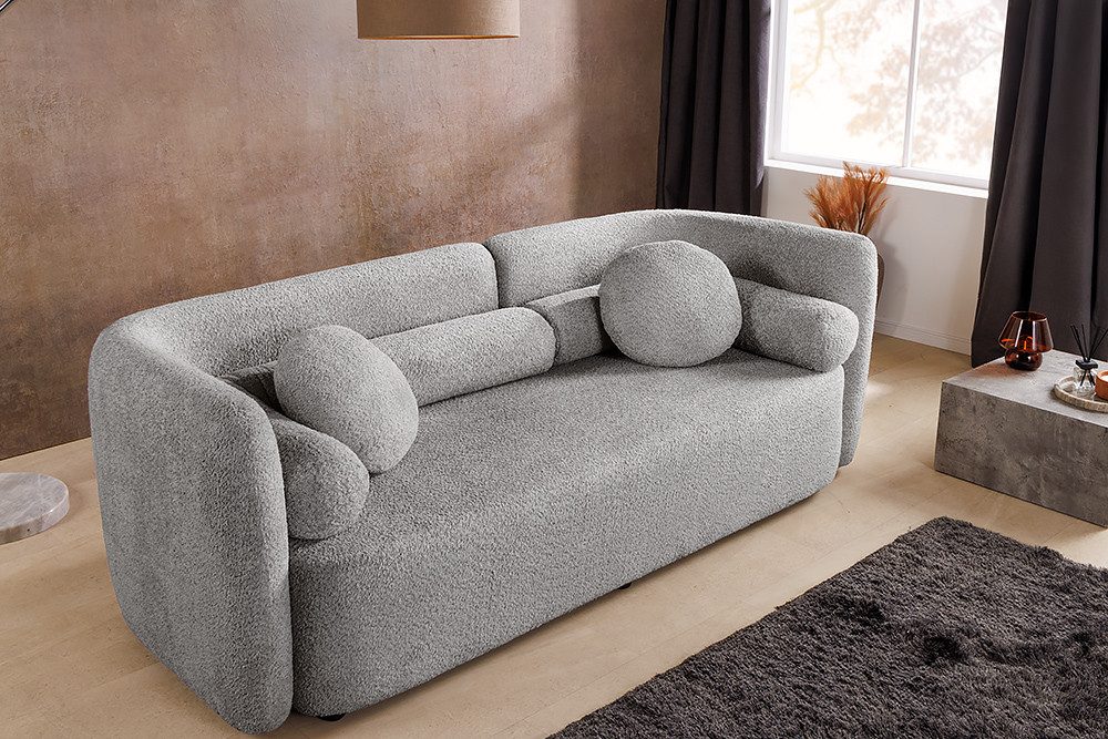 riess-ambiente 3-Sitzer ART DECO 200cm grau · gepolsterte Retro Couch aus B günstig online kaufen