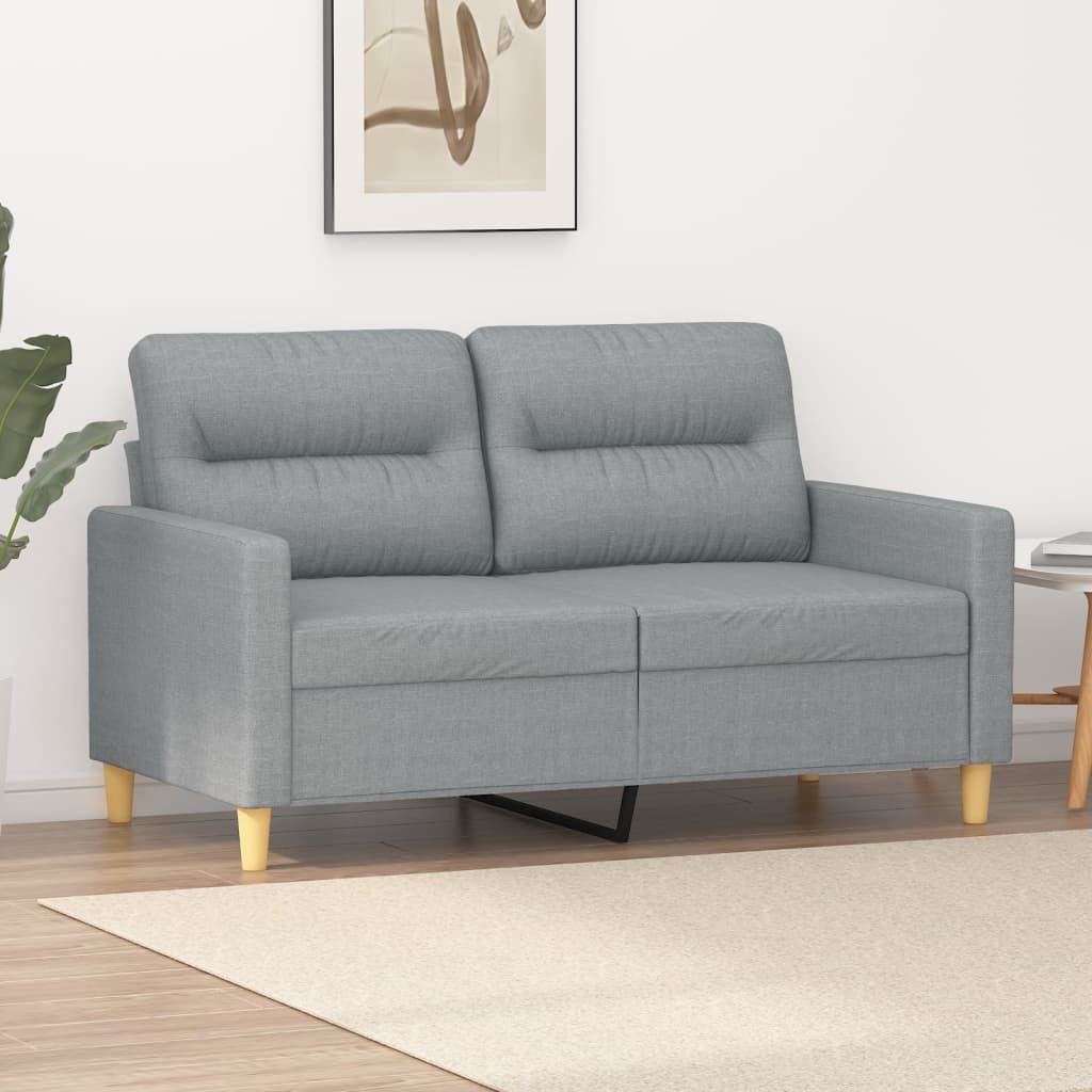 vidaXL Stoff 120 cm Hellgrau 2-Sitzer-Sofa Sofa