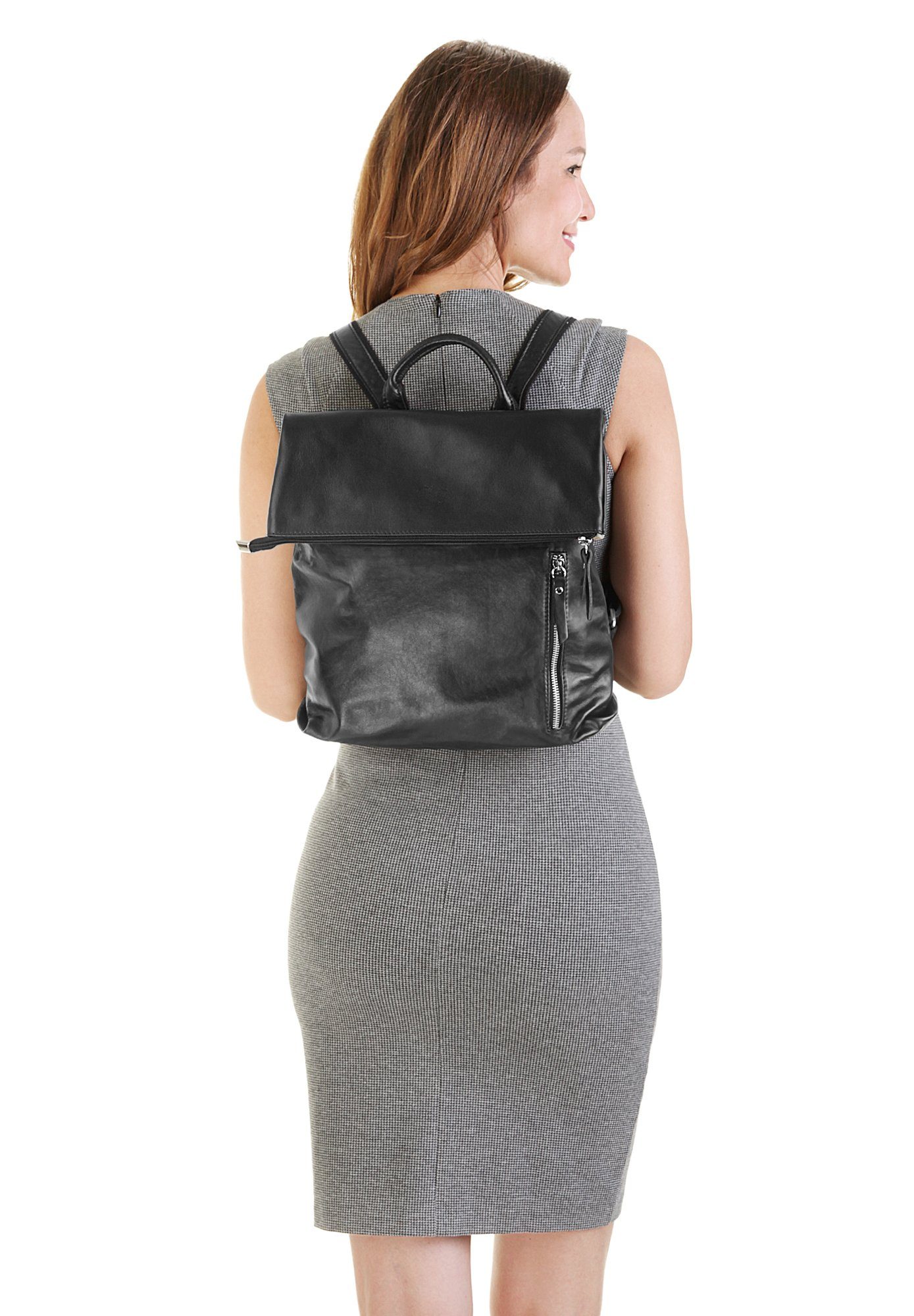 Cluty Cityrucksack, echt Leder, Made in Italy günstig online kaufen