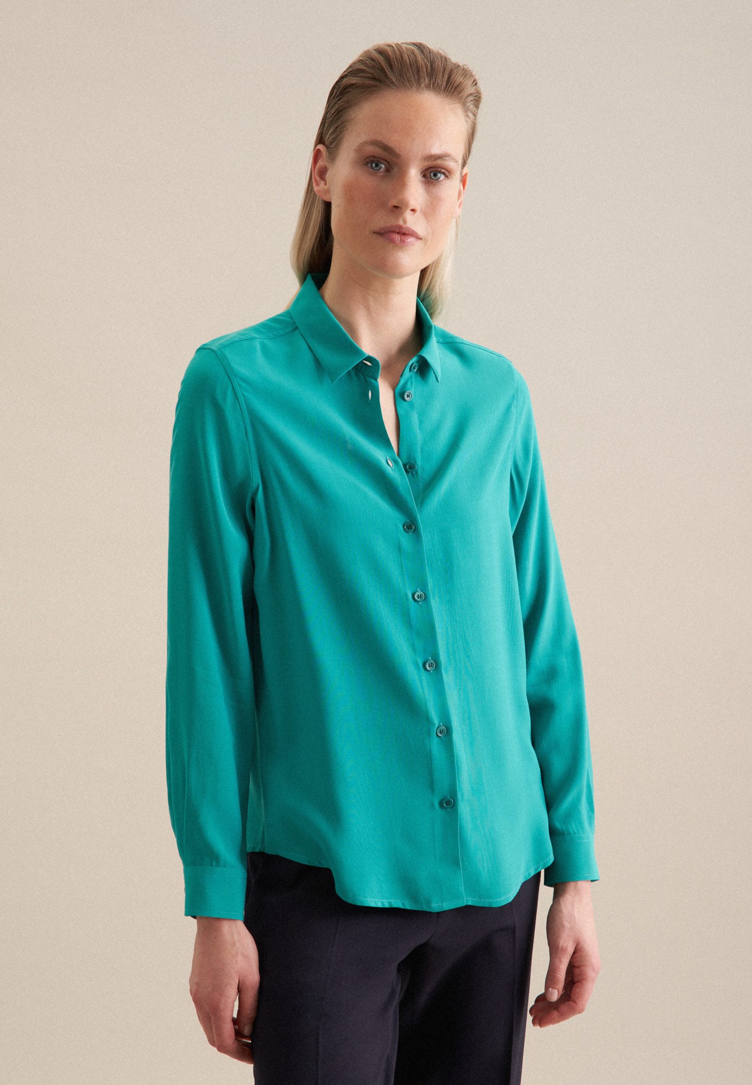 seidensticker Hemdbluse, Uni günstig online kaufen