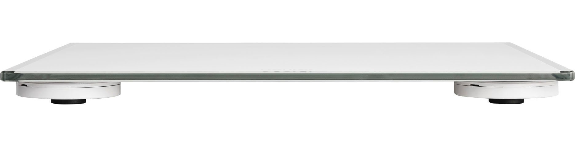 BEURER Personenwaage GS 120, kompakte Glaswaage aus Sicherheitsglas mit nur 1,8 cm Höhe, Tragkraft bis 150 kg, platzsparendes Format mit 27 x 26 cm