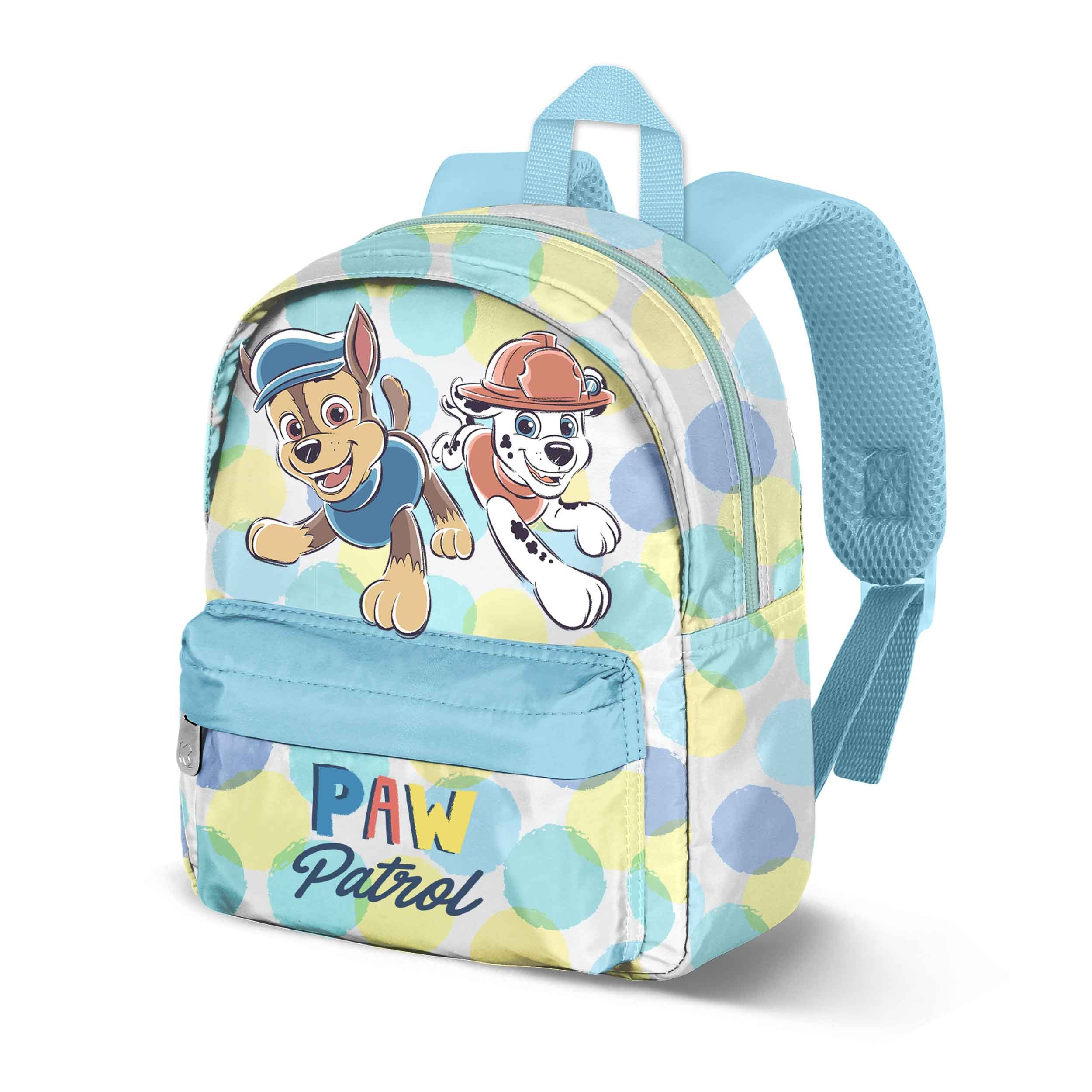 Karactermania Kinderrucksack Karactermania Paw Patrol Dots Kindergartenrucksack Joy 5L mit Zubehör, Fronttasche, gepolsterter Rücken