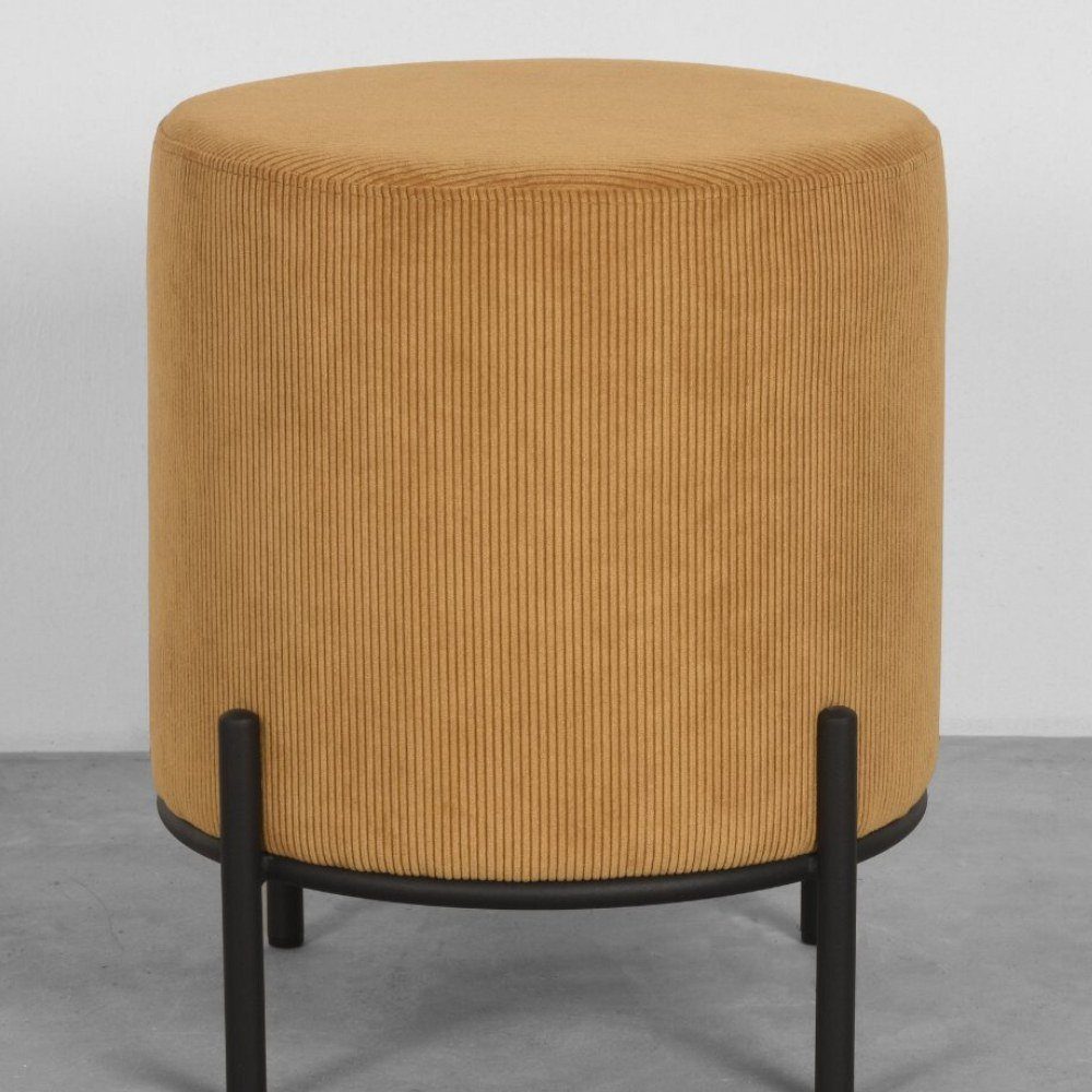 RINGO-Living Stuhl Hocker Healani in Ocker aus Cord 480x410mm, Möbel