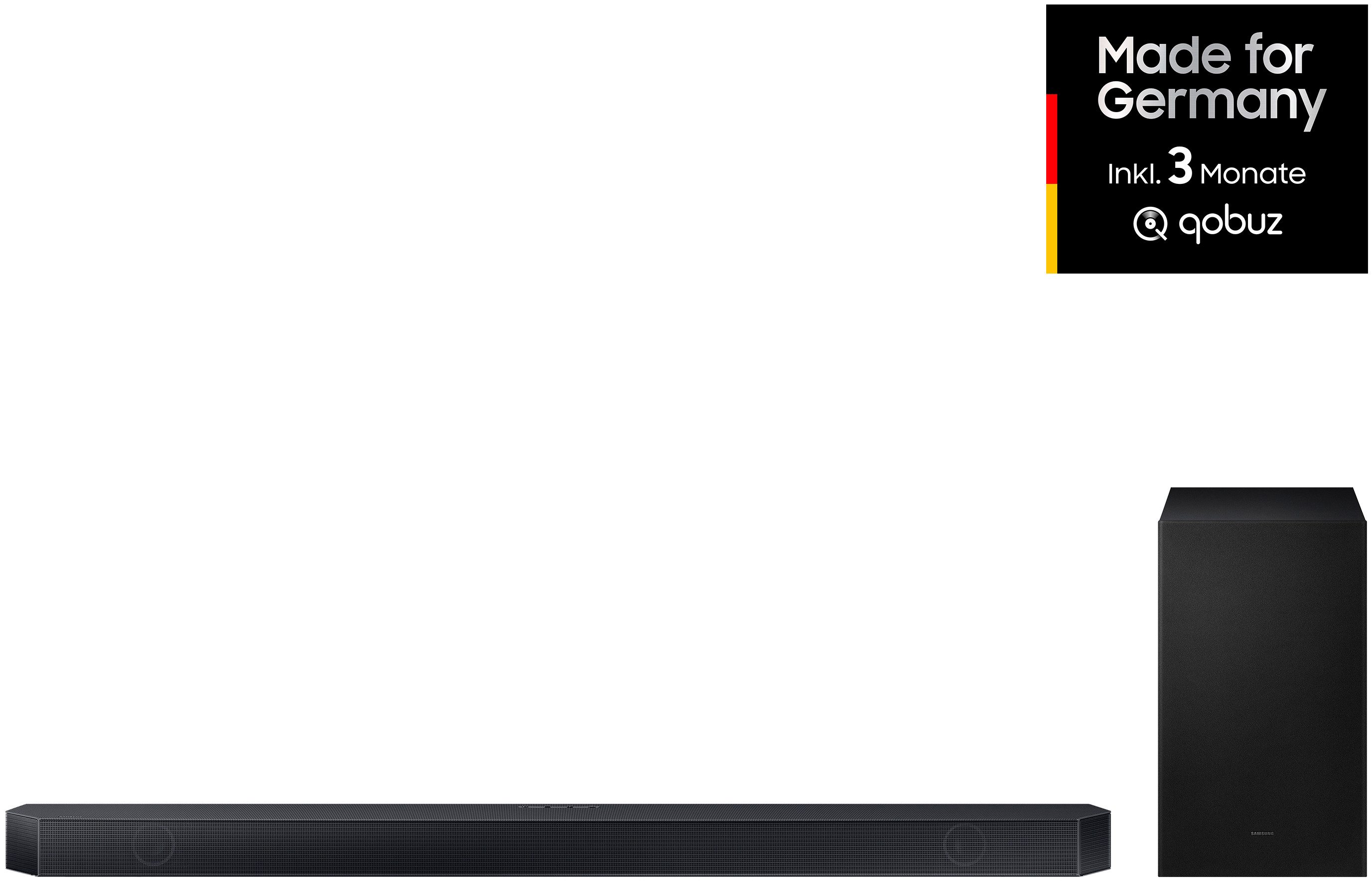 Samsung HW-Q610GH Soundbar 3.1.2 (Bluetooth, WLAN (WiFi), 3.1.2-Kanal Surround-Sound, Kabelloser 6,5"-Subwoofer, Dolby Atmos)