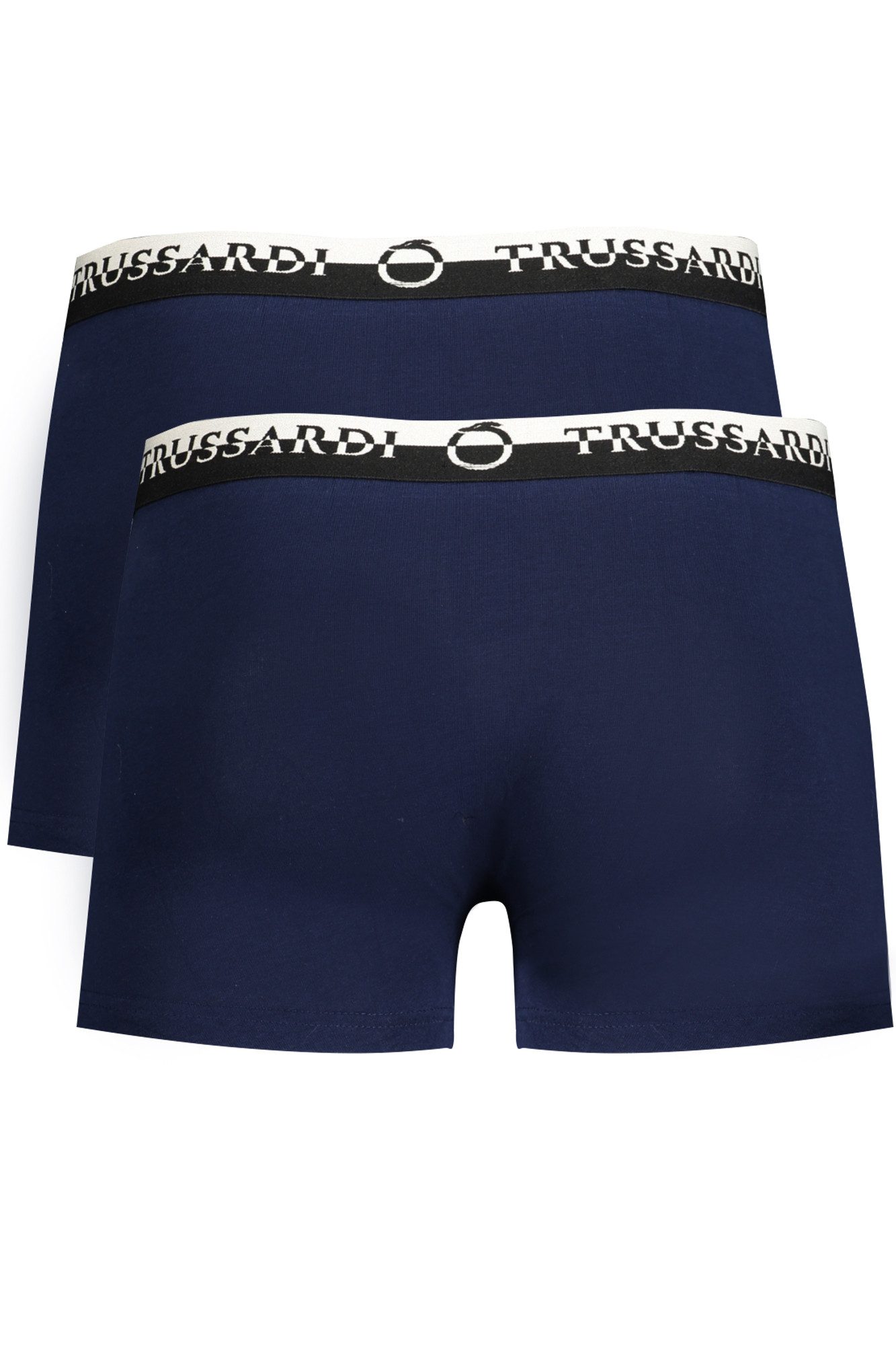 Trussardi Boxershorts Hochwertige Herren Boxershorts Blau - Elastisch, Doppelpack mit Logo
