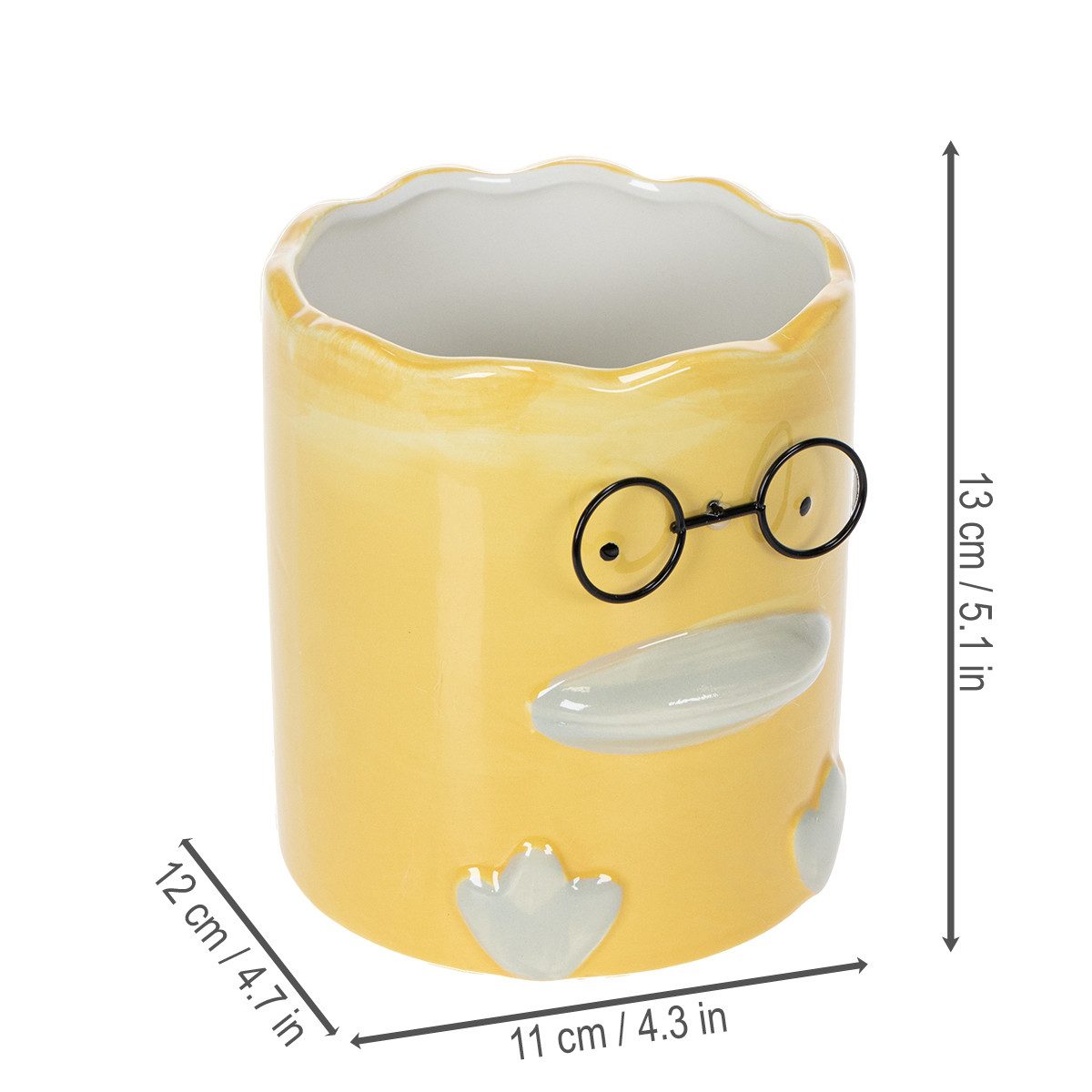Viana Übertopf Keramikvase Entenmotiv dekorativ für stilvolle Akzente, 2 Stück