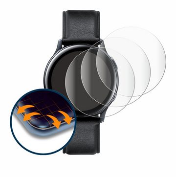 Savvies Full-Cover Schutzfolie für Samsung Galaxy Watch Active 2 (40mm), Displayschutzfolie, 4 Stück, 3D Curved klar