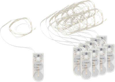 VBS XXL Lichterkette Micro-LED, 10 Stück, mit Timer, VBS Großhandelspackung