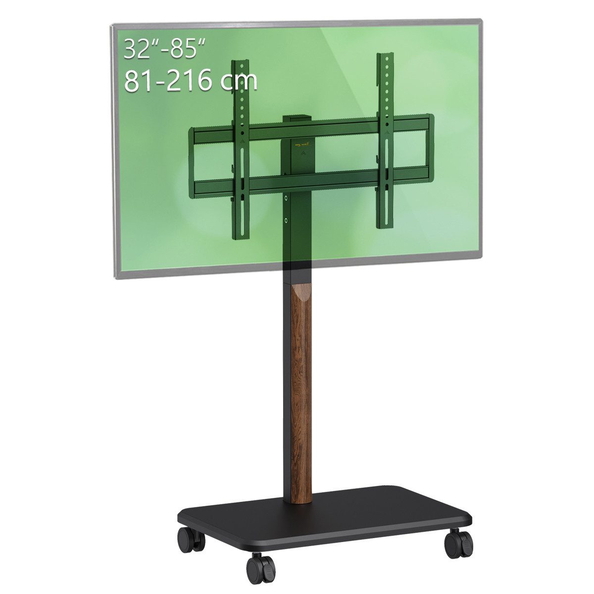 my wall TV-Ständer HP125L, (Packung, 1-teilig, Walnussoptik, höhenverstellbar und neigbar, bis 75 Zoll)