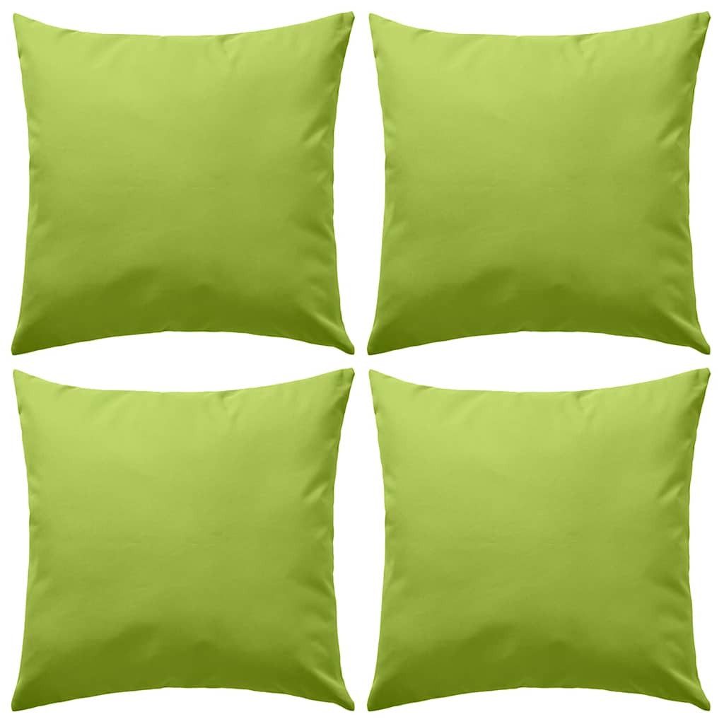 vidaXL Zierkissen Gartenkissen 4 Stk. 45 x 45 cm Apfelgrün, (4 St)
