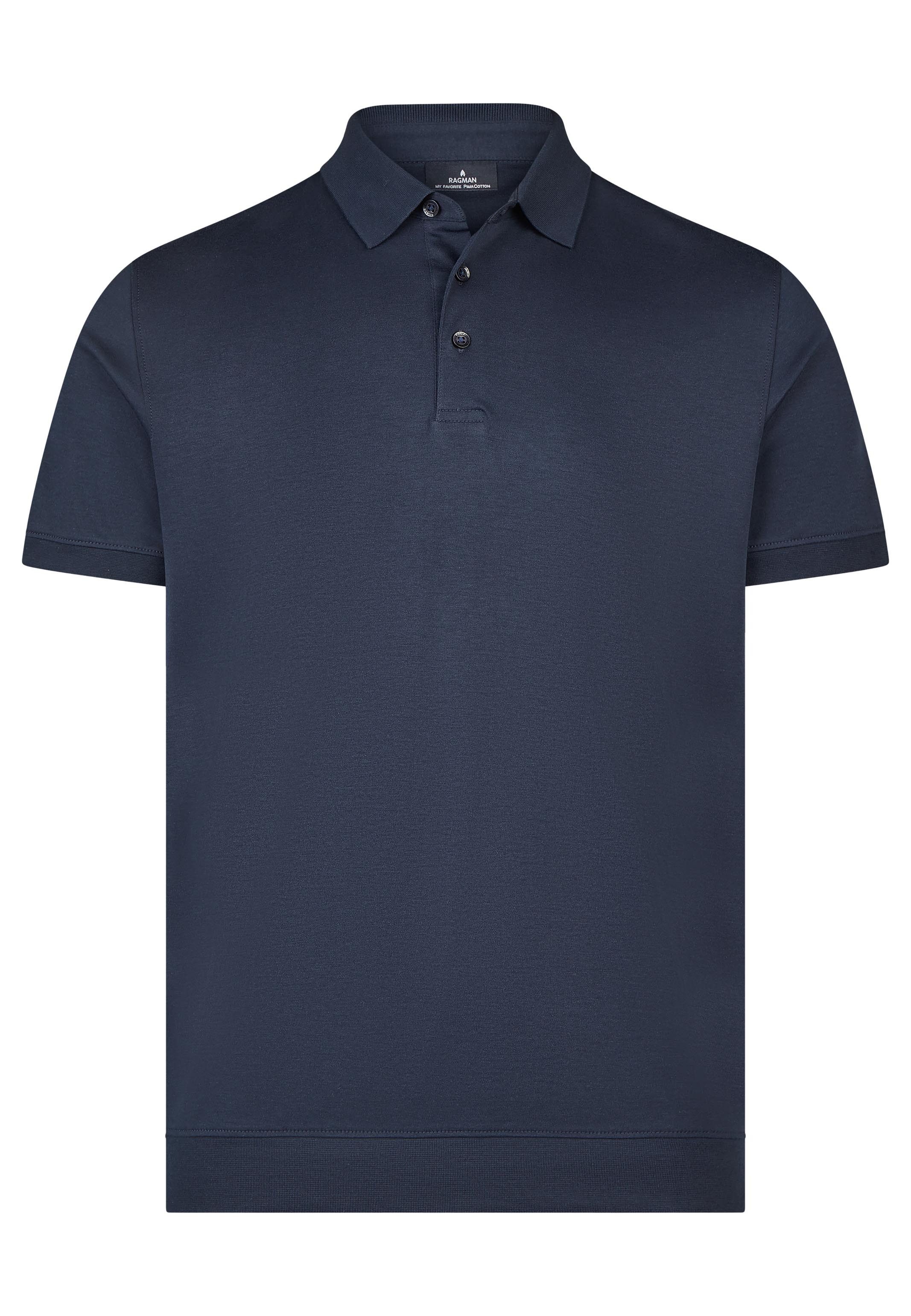 RAGMAN Poloshirt Basic (1-tlg) Poloshirt - Baumwolle - Atmungsaktiv