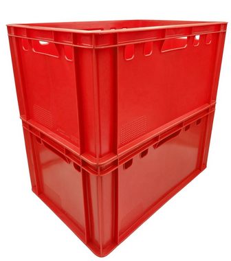 BURI Transportbehälter 2x Eurofleischkiste rot E3