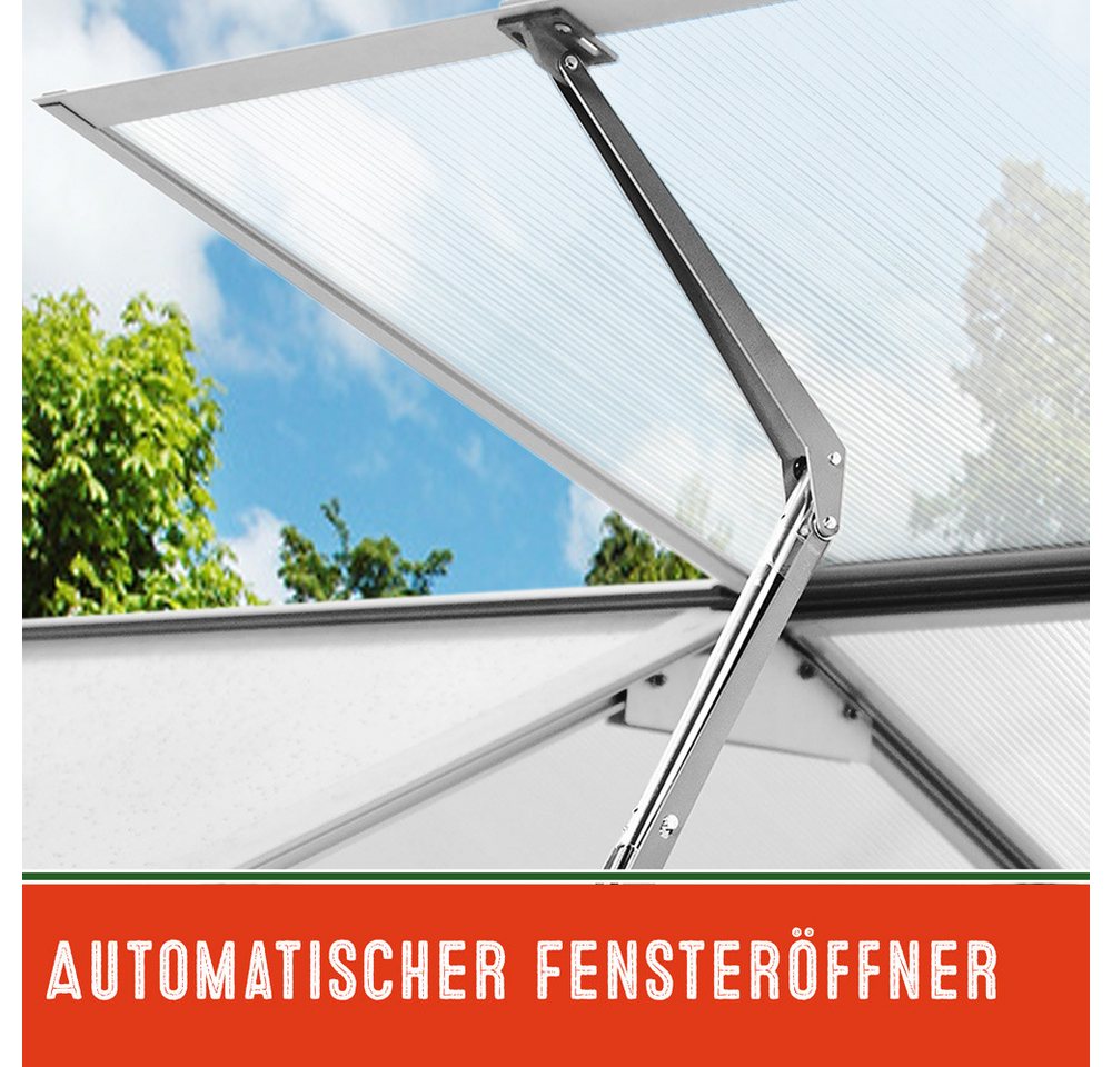 Thumbnail - Deuba Gewächshaus-Fensteröffner, 2X Automatischer 7,5 kg Hubkraft 45cm Öffnungshöhe stufenloser