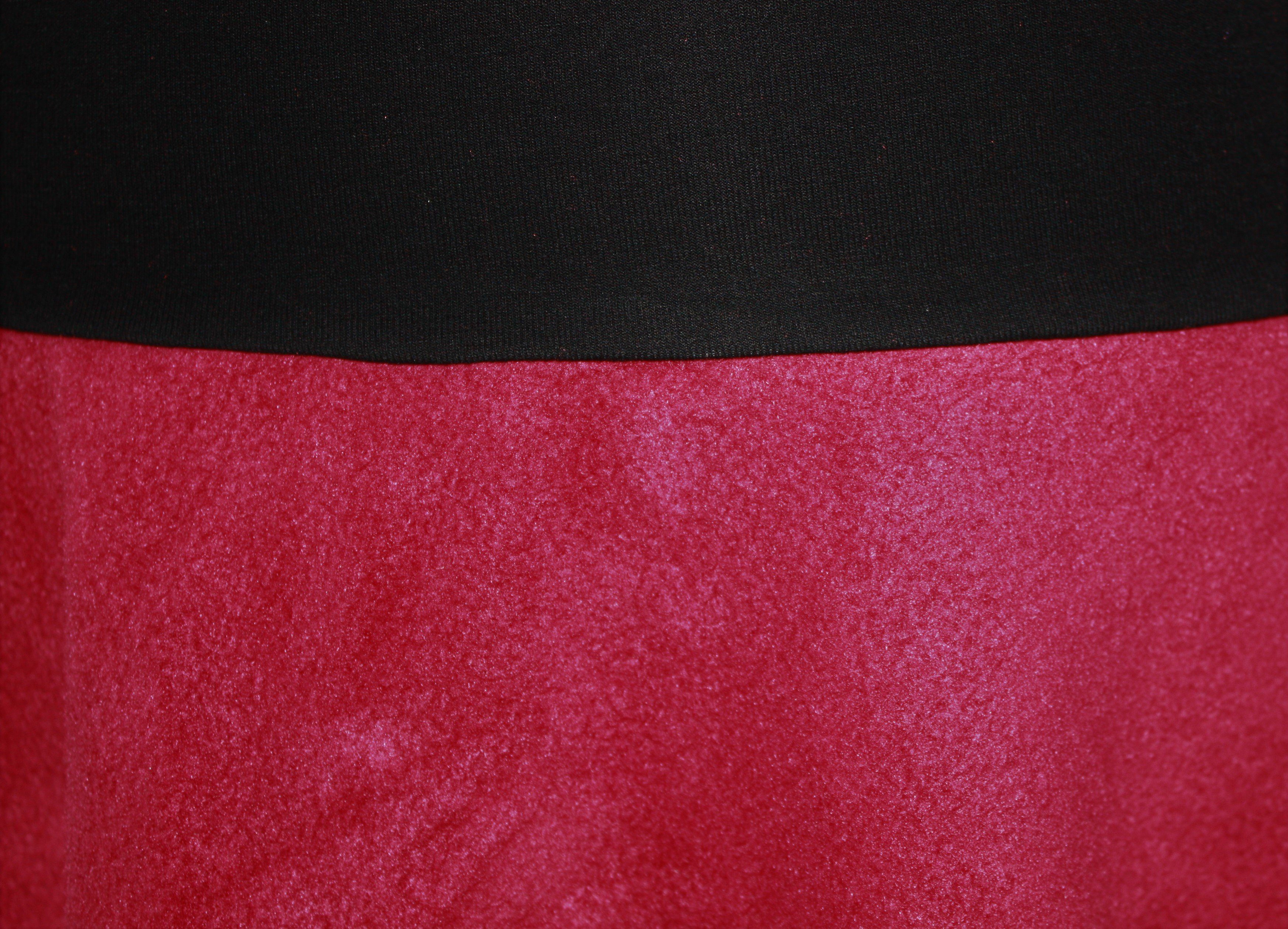 dunkle design A-Linien-Rock Fleece 57cm elastischer Bund