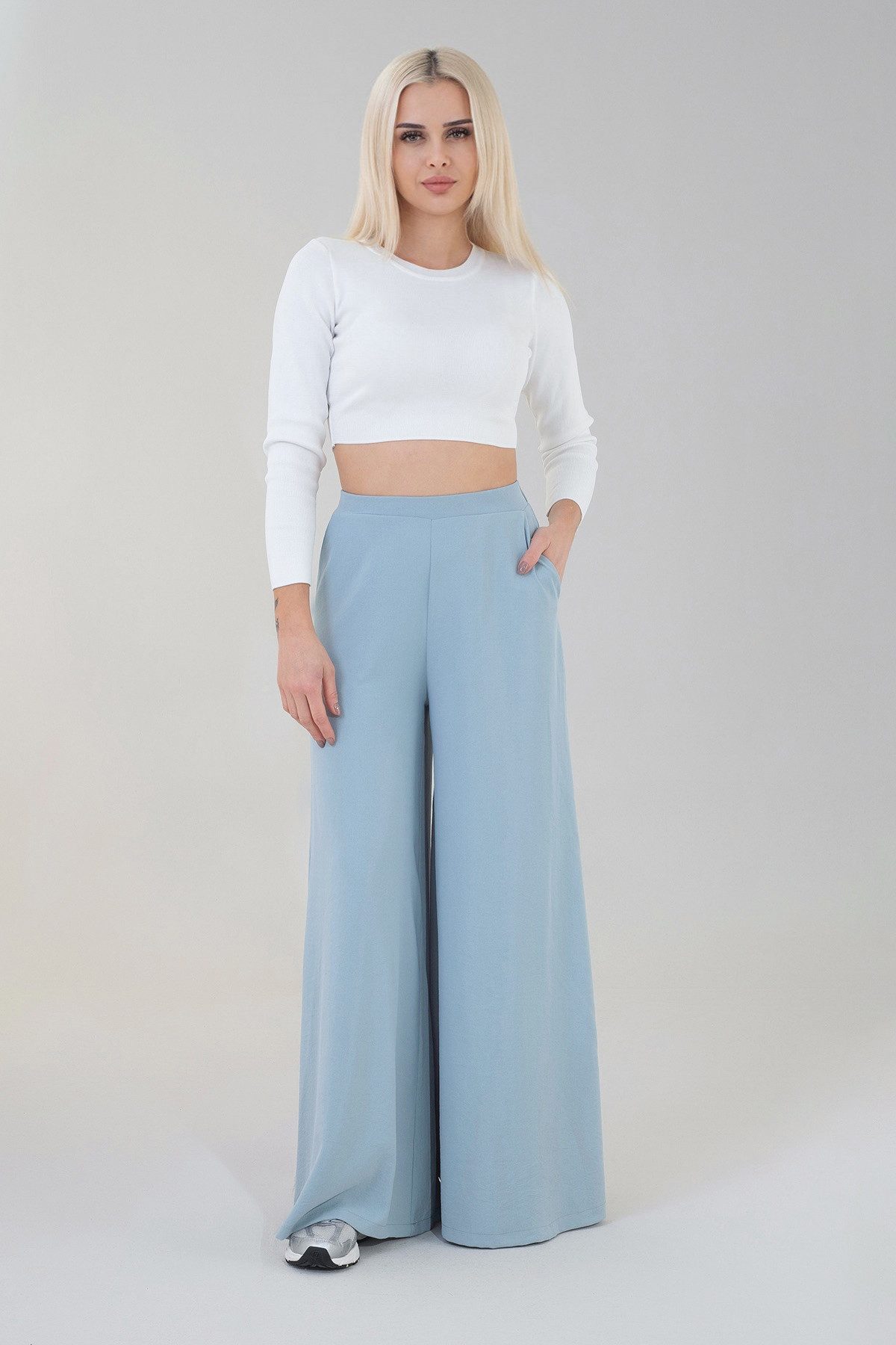 fashionshowcase Palazzohose Damen High Waist Sommerhose günstig online kaufen