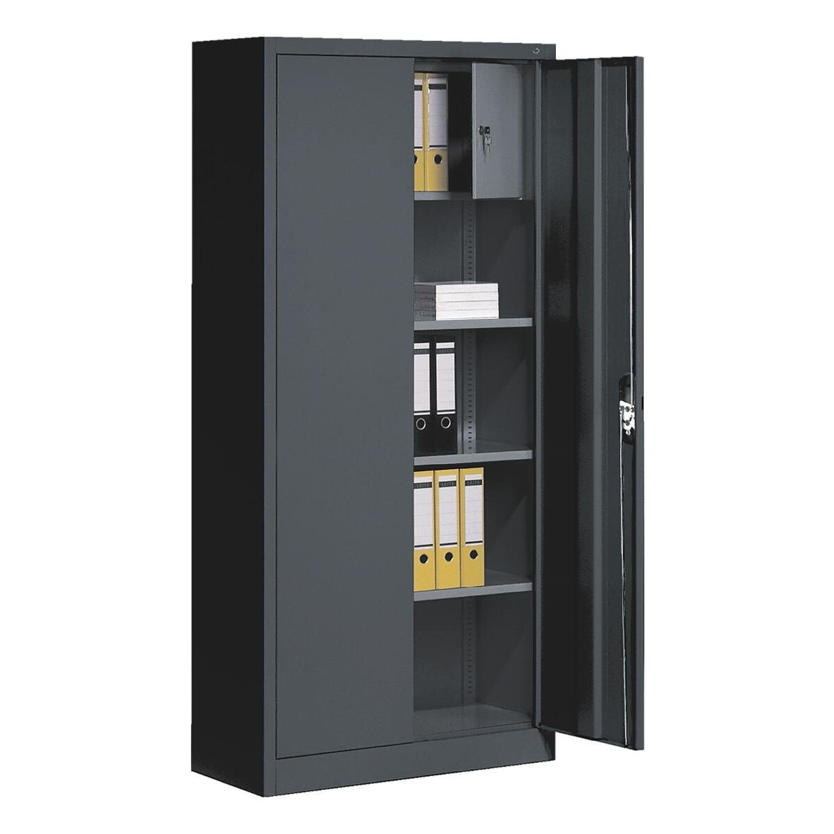 Otto Office  Office Aktenschrank 4 OH, Stahlschrank, mit Schließfach, abschliebar, Tiefe 40 cm schwarz