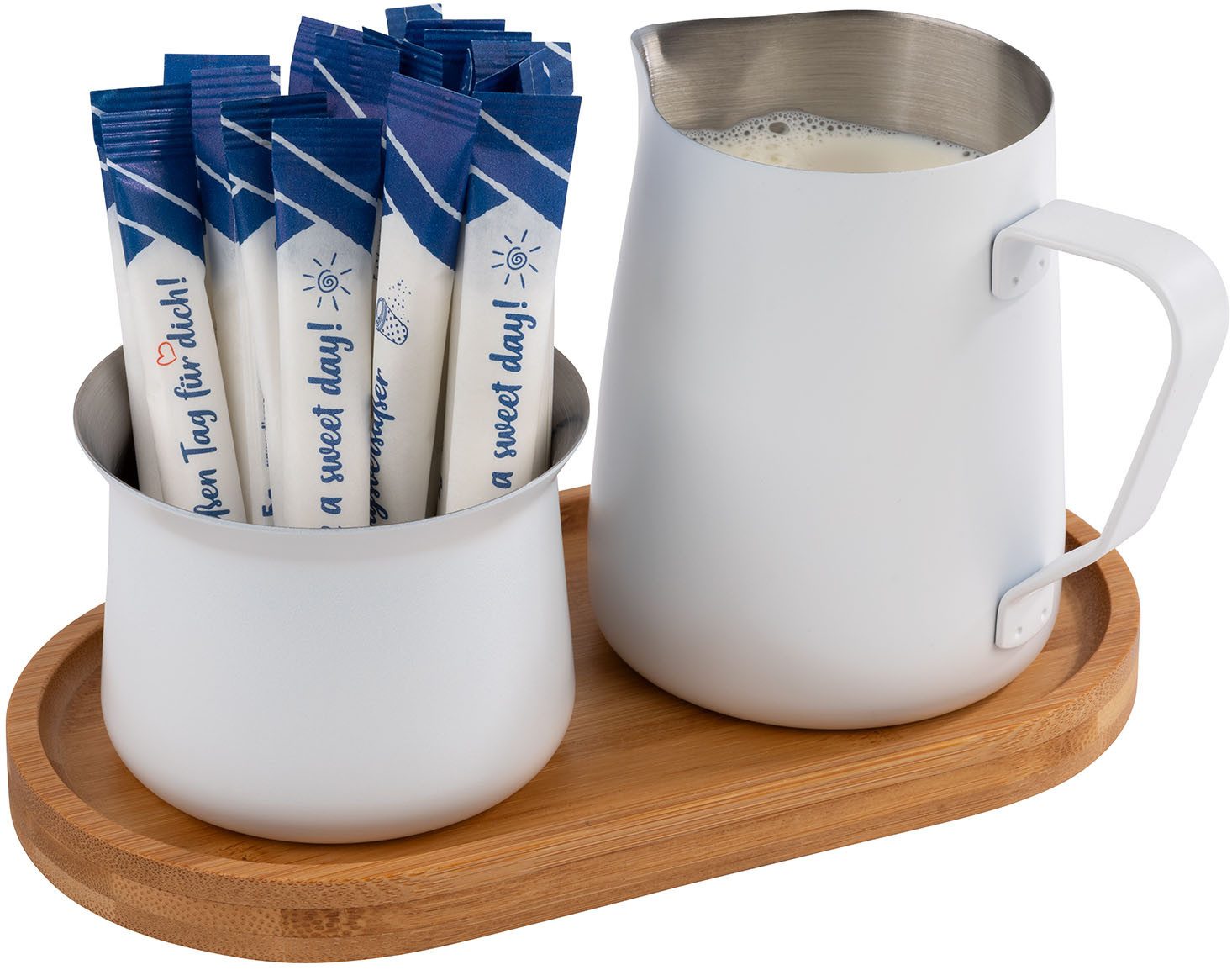 APS Milch- und Zuckerset (5-tlg), Bambus, Edelstahl