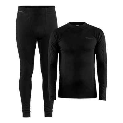 Craft Thermounterhemd Warm Baselayer Set (2-St., Lange Unterhose und Langarmshirt) mit weich angerautem Innenfutter