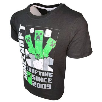 Minecraft T-Shirt Creeper Jungen Gamers Kurzarmshirt Gr. 116-152 cm