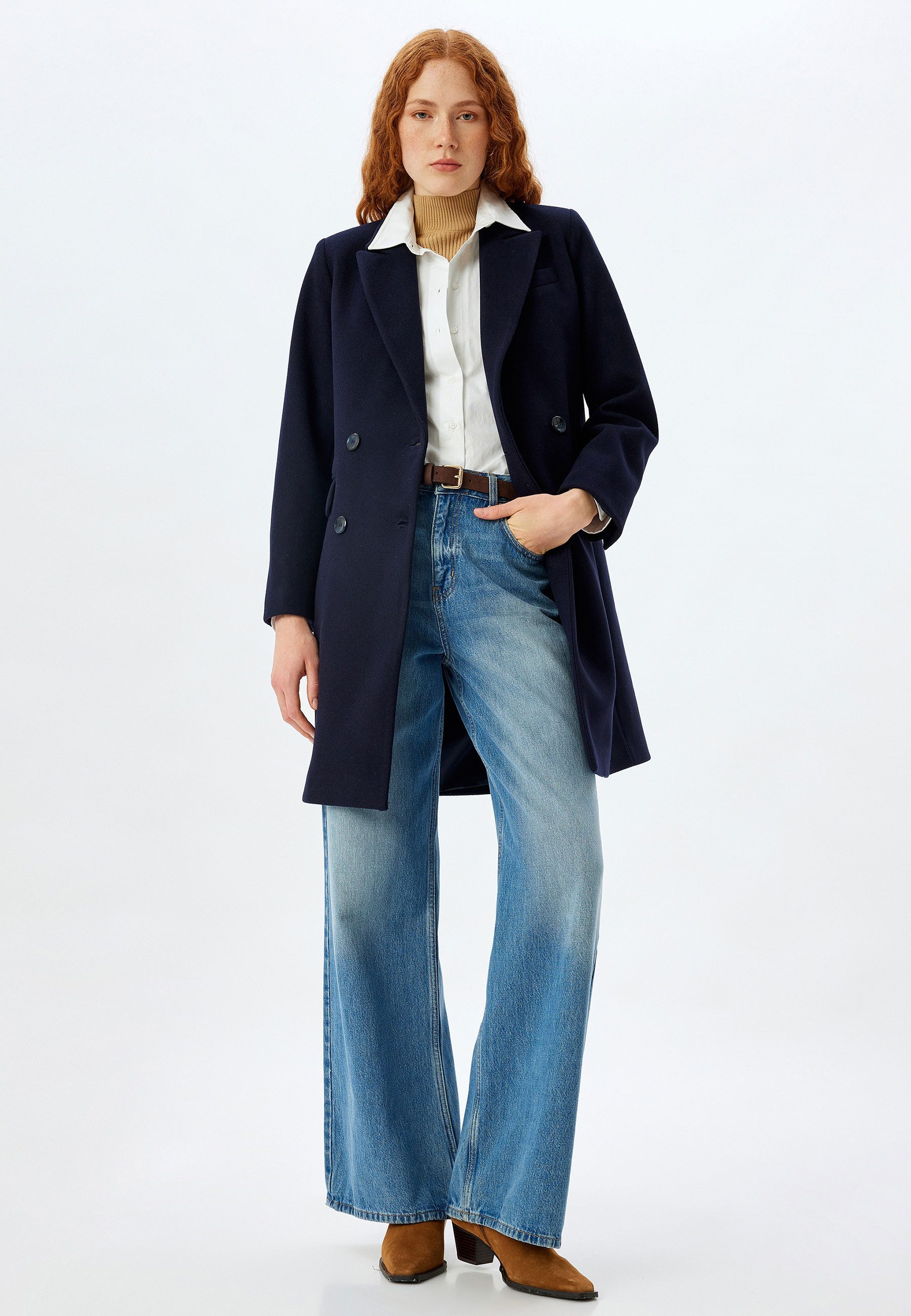 Koton Langmantel Regular Jacket Kragen günstig online kaufen