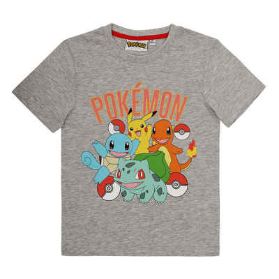 POKÉMON T-Shirt Pokemon T-Shirt Jungen Mädchen Pikachu Poke Shirt mit Pikachu Design