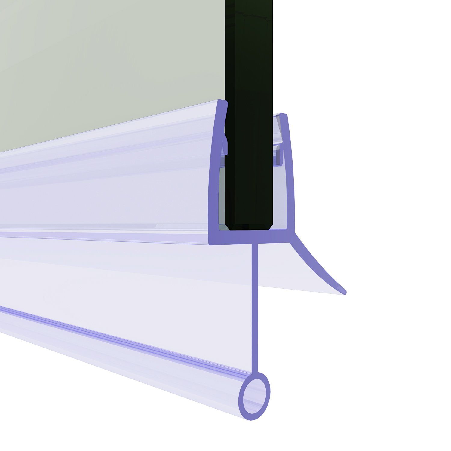 SONNI Duschdichtung PVC Duschdichtung 70/80/90/100/120cm für 6/7mm Glasdicke, L: 80 cm, Wasserabweiser