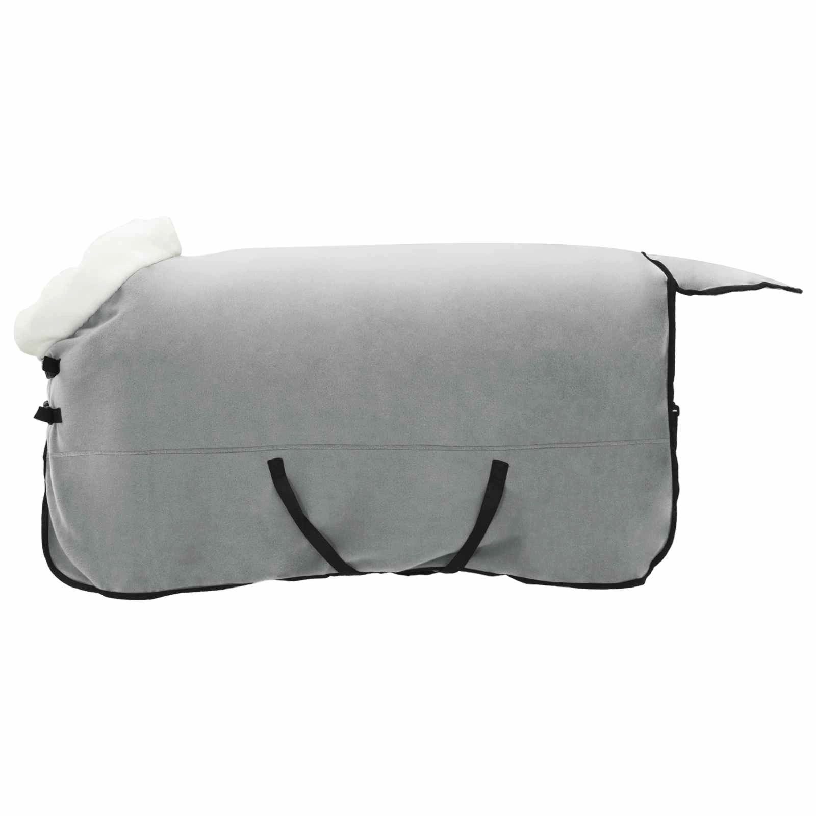 vidaXL Tierdecke Pferdedecke Vollständiges Hellgrau 135 cm Polarfleece