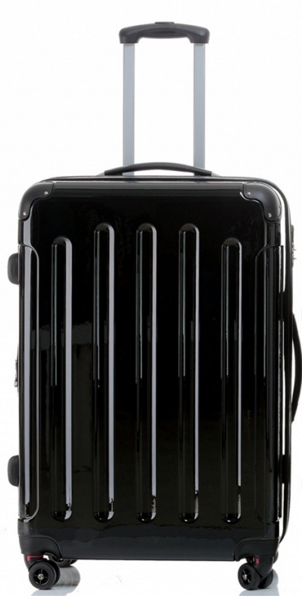 Beibye Hartschalen-Trolley XL - 75cm - 115/138L - Light - 4 Rollen - Dehnfalte - div. Farben schwarz