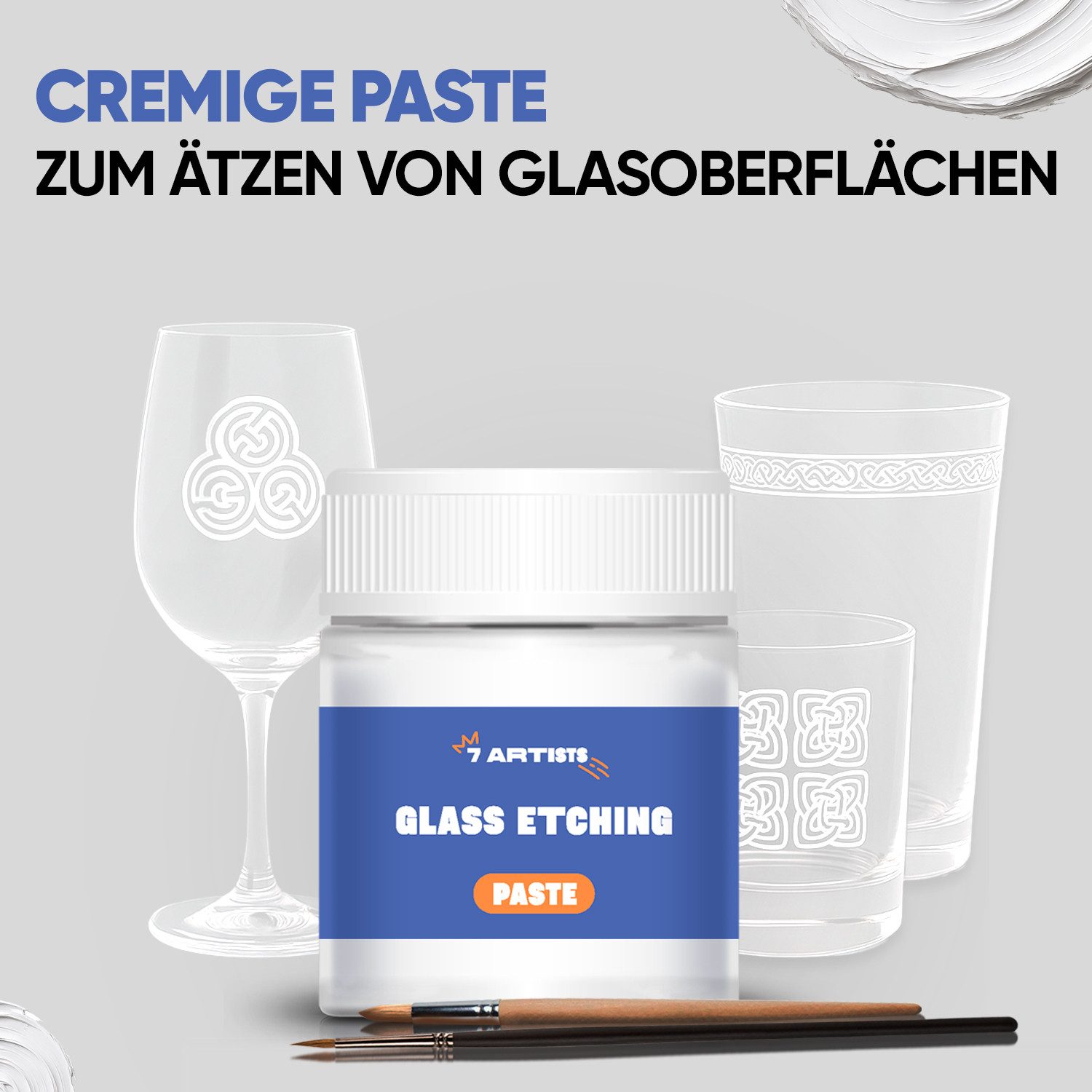 7 Artists Malpaste 7 Artists Ätzpaste für Glas 50 ml Glasätzcreme Glass Etching Cream