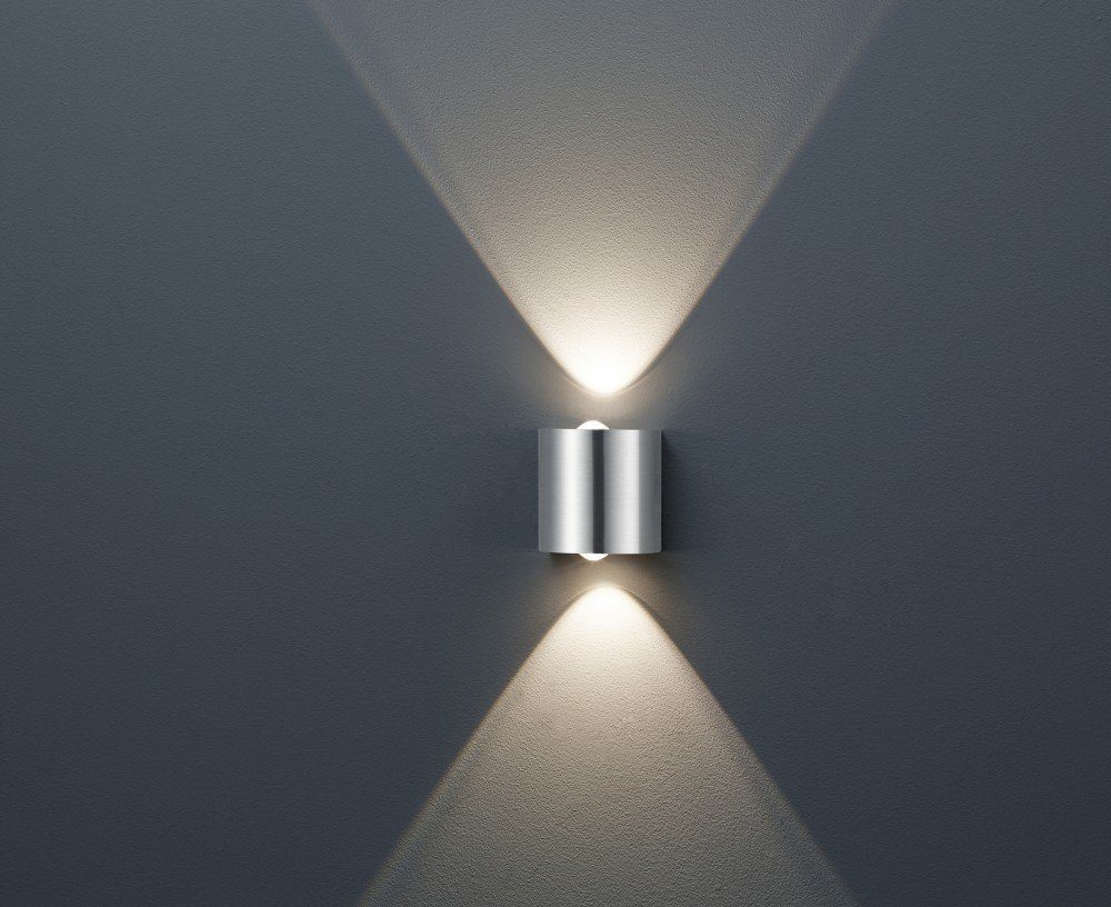 Up WALES, K Beleuchtung Neutralweiß, Wandlampe fest lm Modern 300 Down Licht-Erlebnisse Metall 3500 integriert, Wandleuchte LED LED