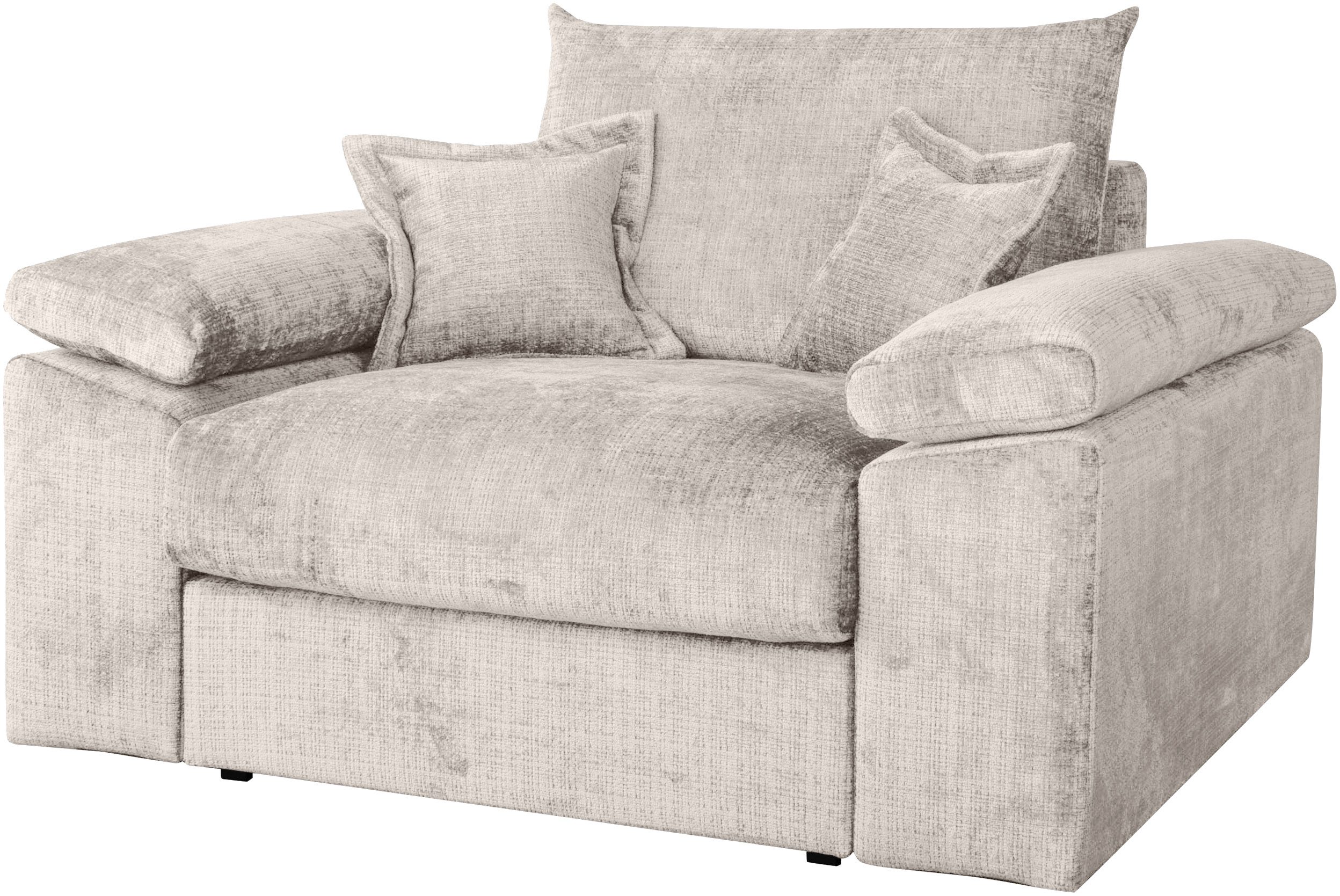Home affaire XXL-Sessel Soft&Cosy, B: 151 cm - OTTO. Verlässliche Qualität., Mega-Sessel, Cord oder Chenille-Struktur, mit 2 Zierkissen