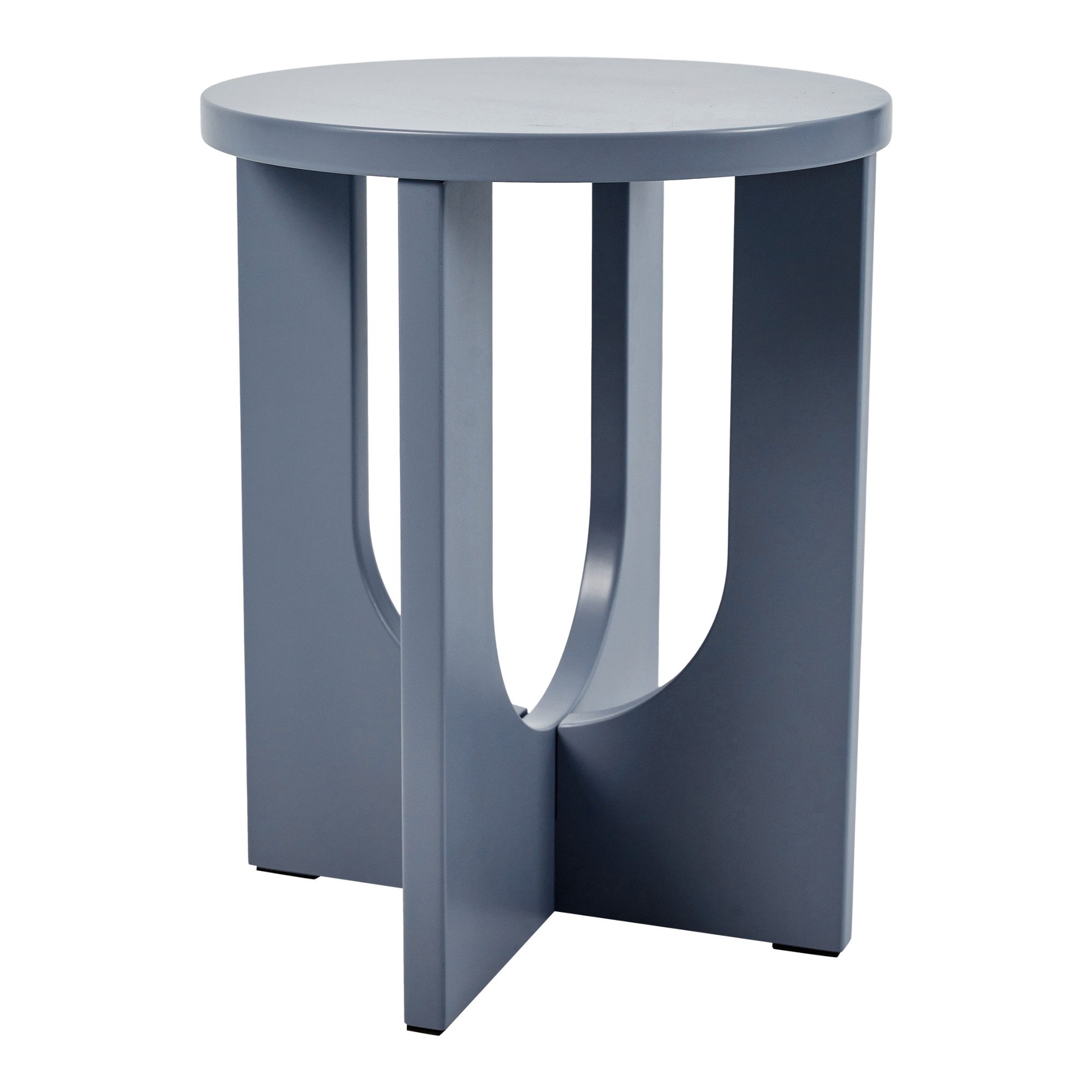 en.casa Beistelltisch, »Kysdajore« rund MDF 50 x Ø40 cm Graublau günstig online kaufen