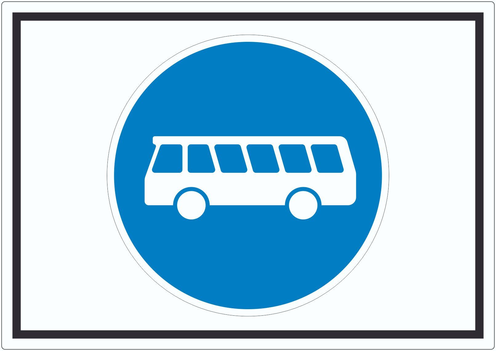 HB-Druck Aufkleber Aufkleber Busfahrstreifen Symbol, wetterfest, UV-beständig, kratzfest